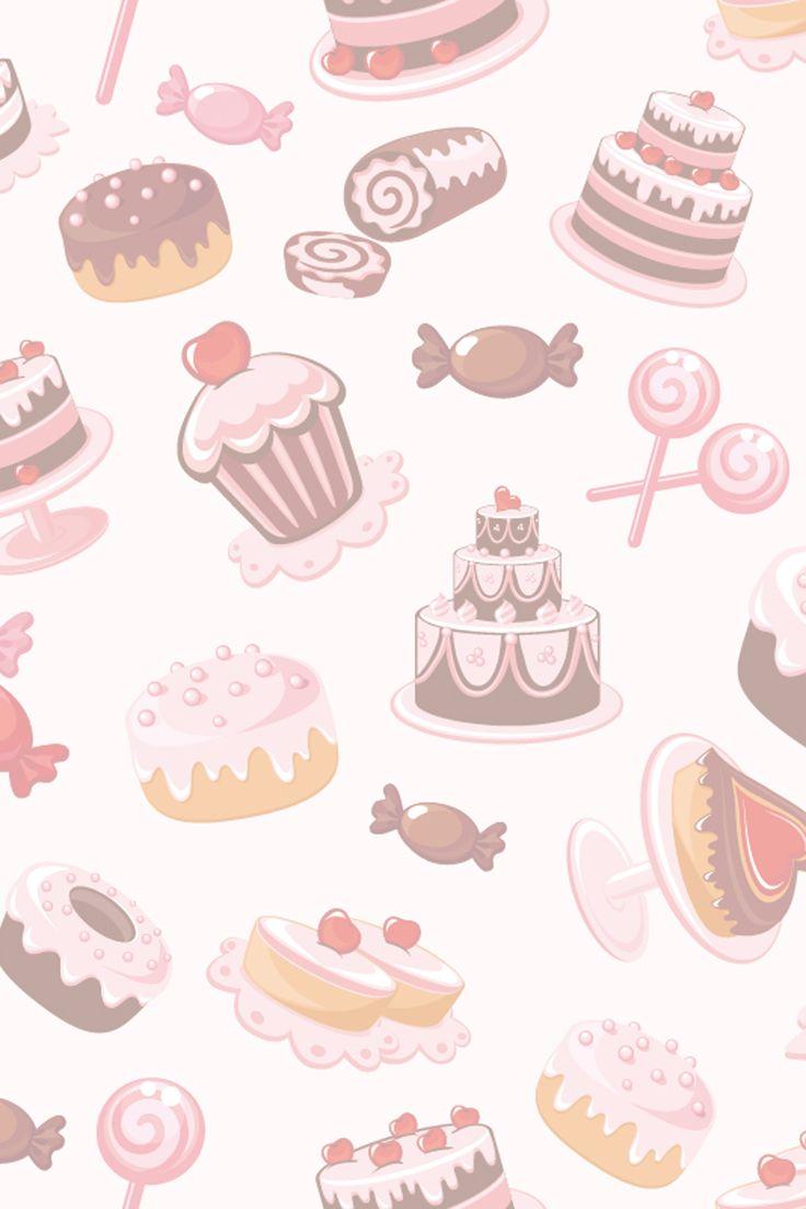 736x1104 Sweet Desserts Background. Cake patterns, Cute dessert background, Cute pink food background