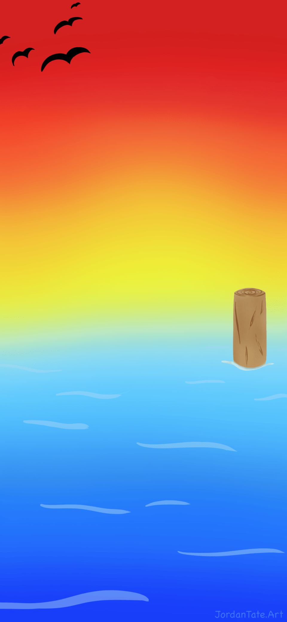 960x2078 Ocean Sunset Wallpaper JordanTate.Art ART street