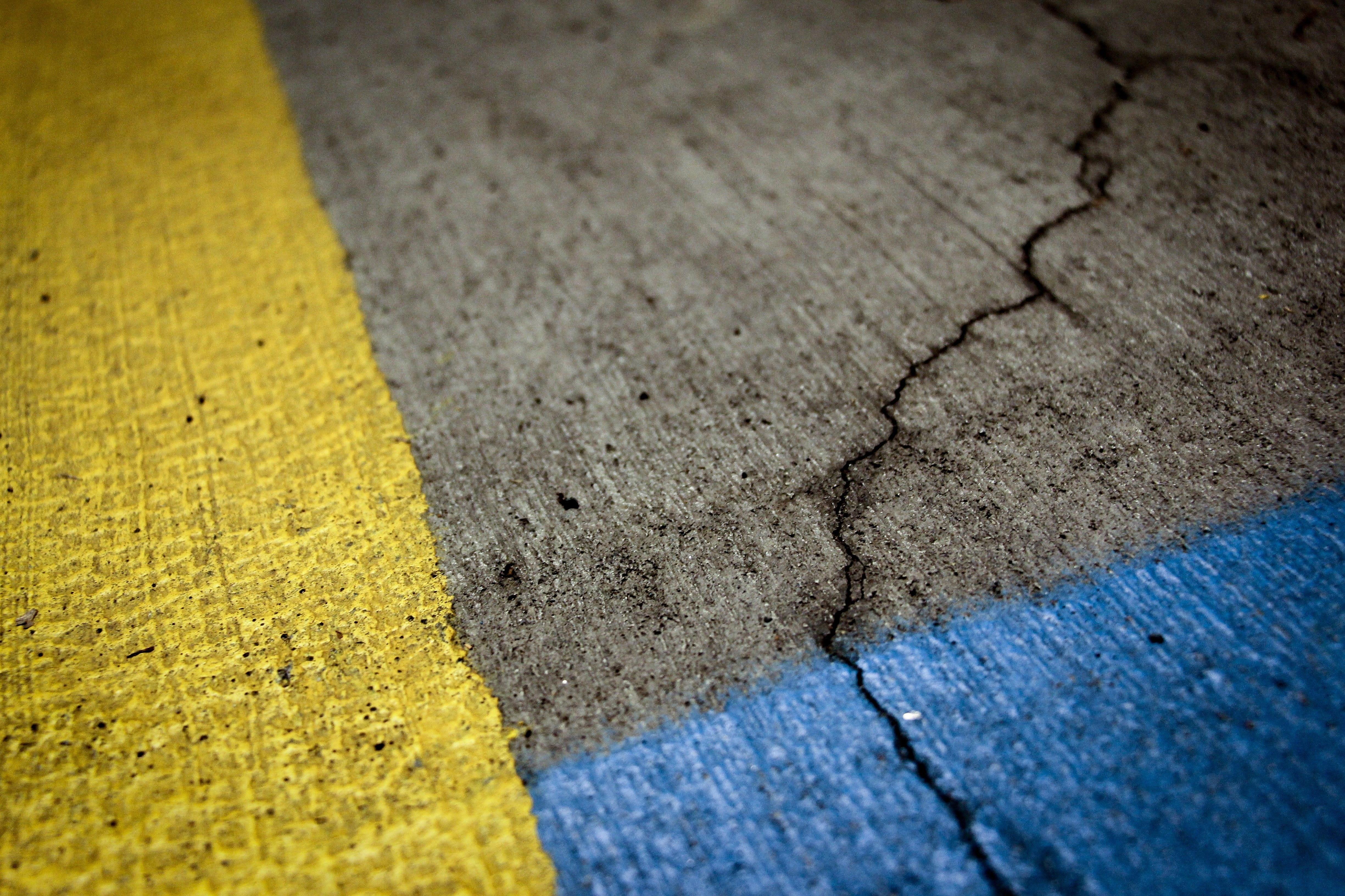 4898x3265 Wallpaper / Texture, Close Up, Paint, Surface, Yellow, Cracked, Background, Street, Pattern, Day, Untitled, Outside, Marking, City, Asphalt, Grunge, Dividing Line Free Download