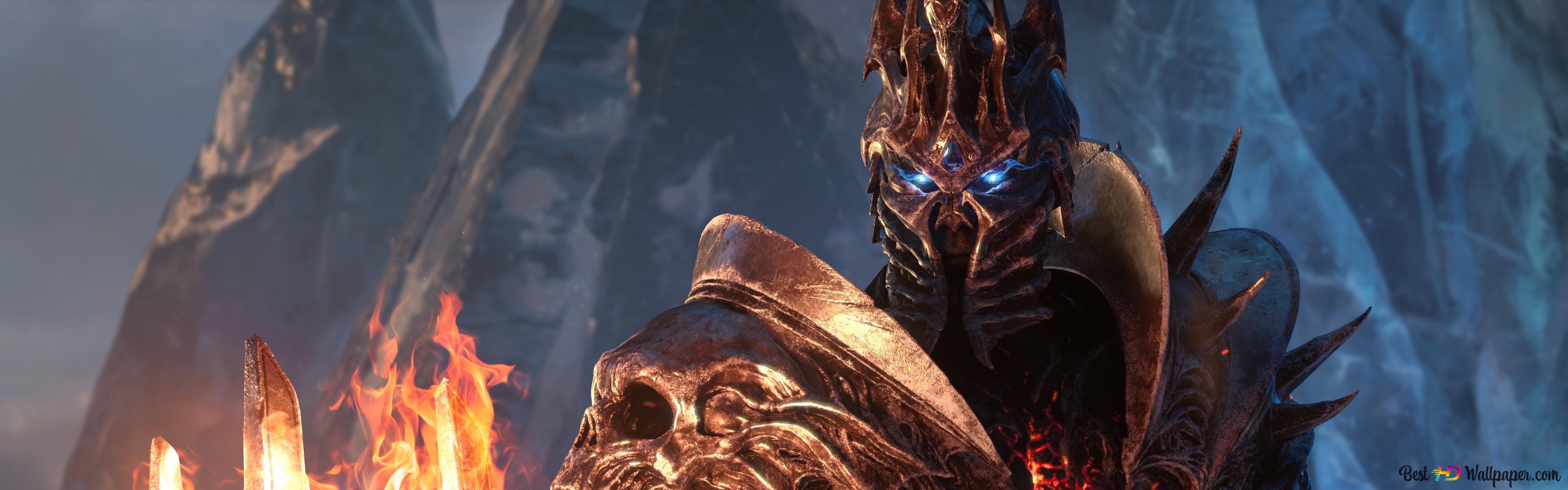 3840x1200 Shadowlands 'Lich King' of Warcraft (WoW) 4K wallpaper download
