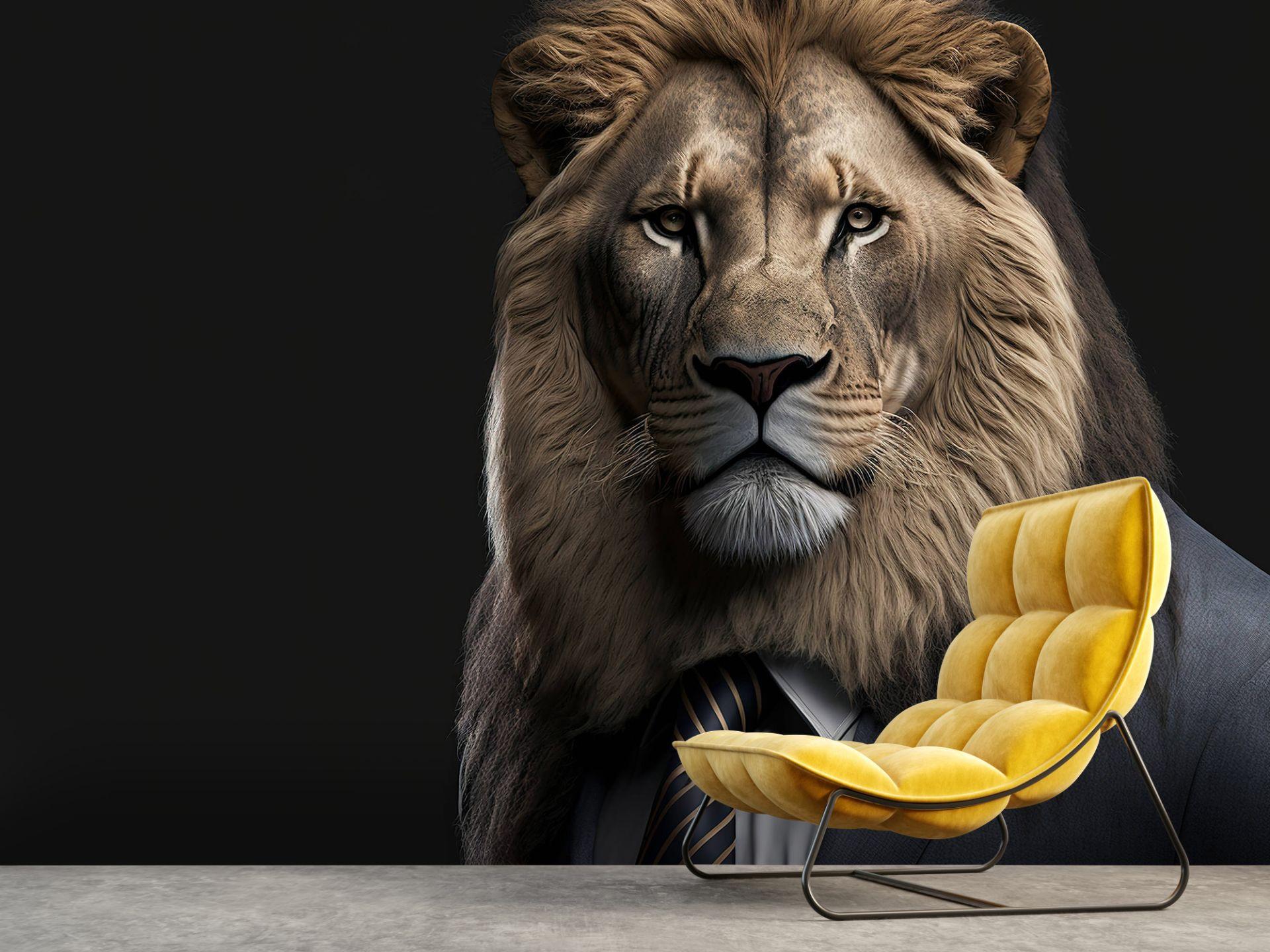 1920x1440 Lion in suit