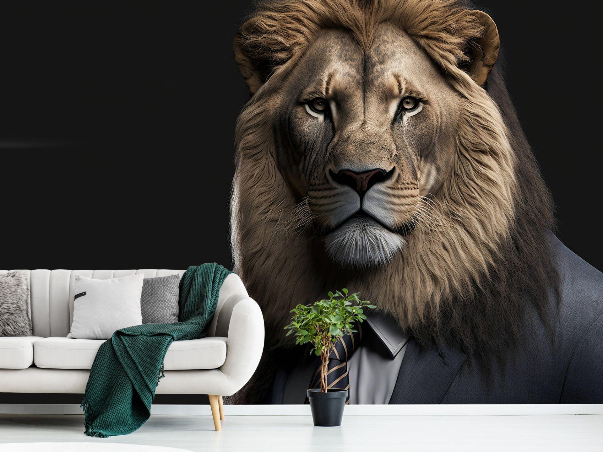 1920x1440 Lion in suit