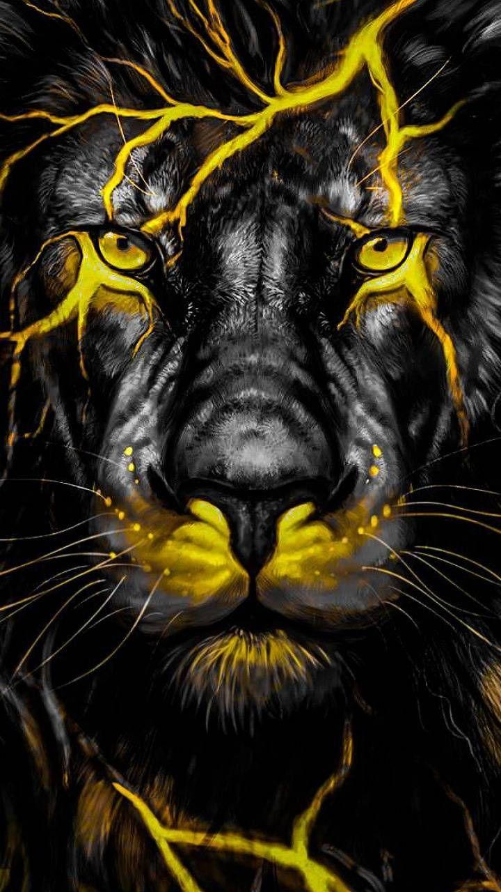 720x1280 Download Lion Yellow wallpaper by Florian_Hari now. Browse millions of popular animal Wal. Lion wallpaper, Lion artwork, Lion live wallpaper