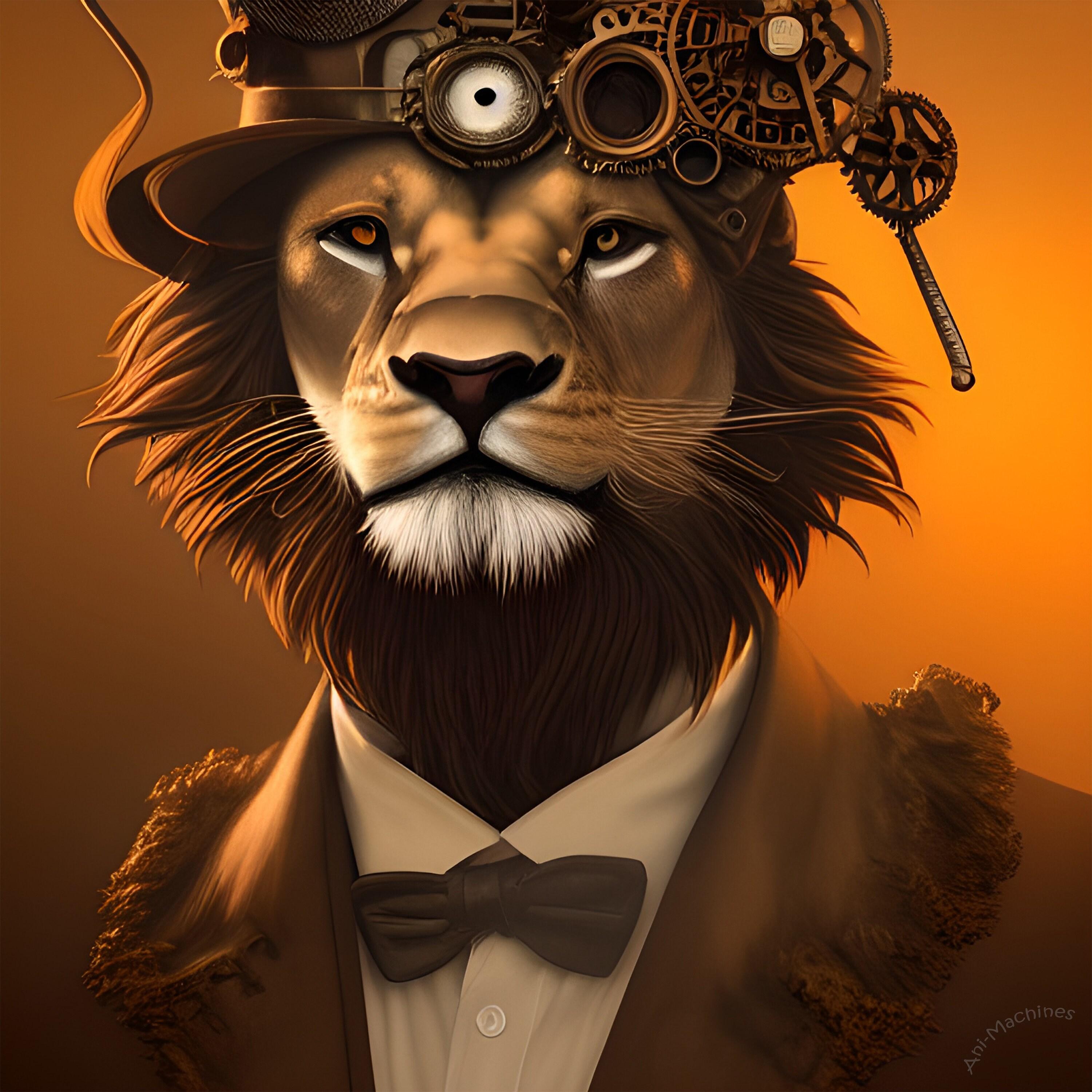 3000x3000 High Quality Original Lion Poster for a Wild and Personalized