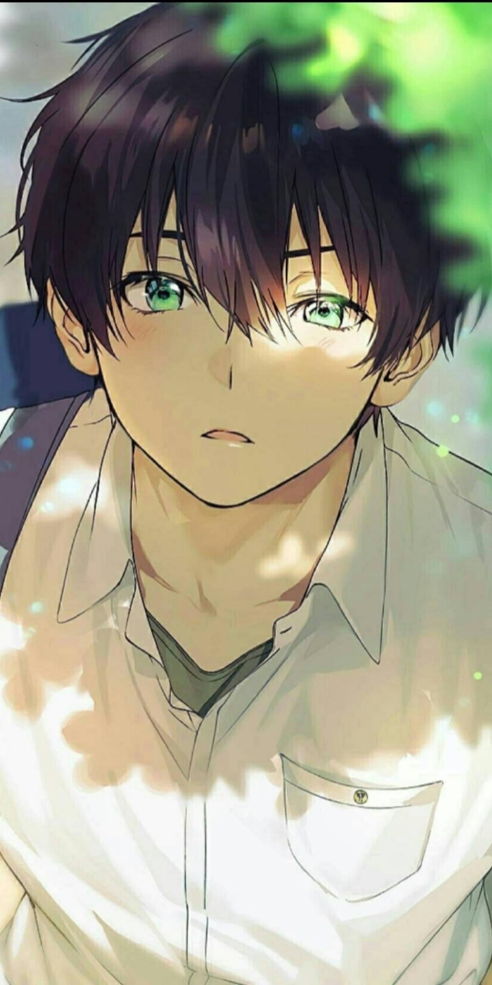 960x1920 Download Green Eyed Aesthetic Anime Boy Wallpaper