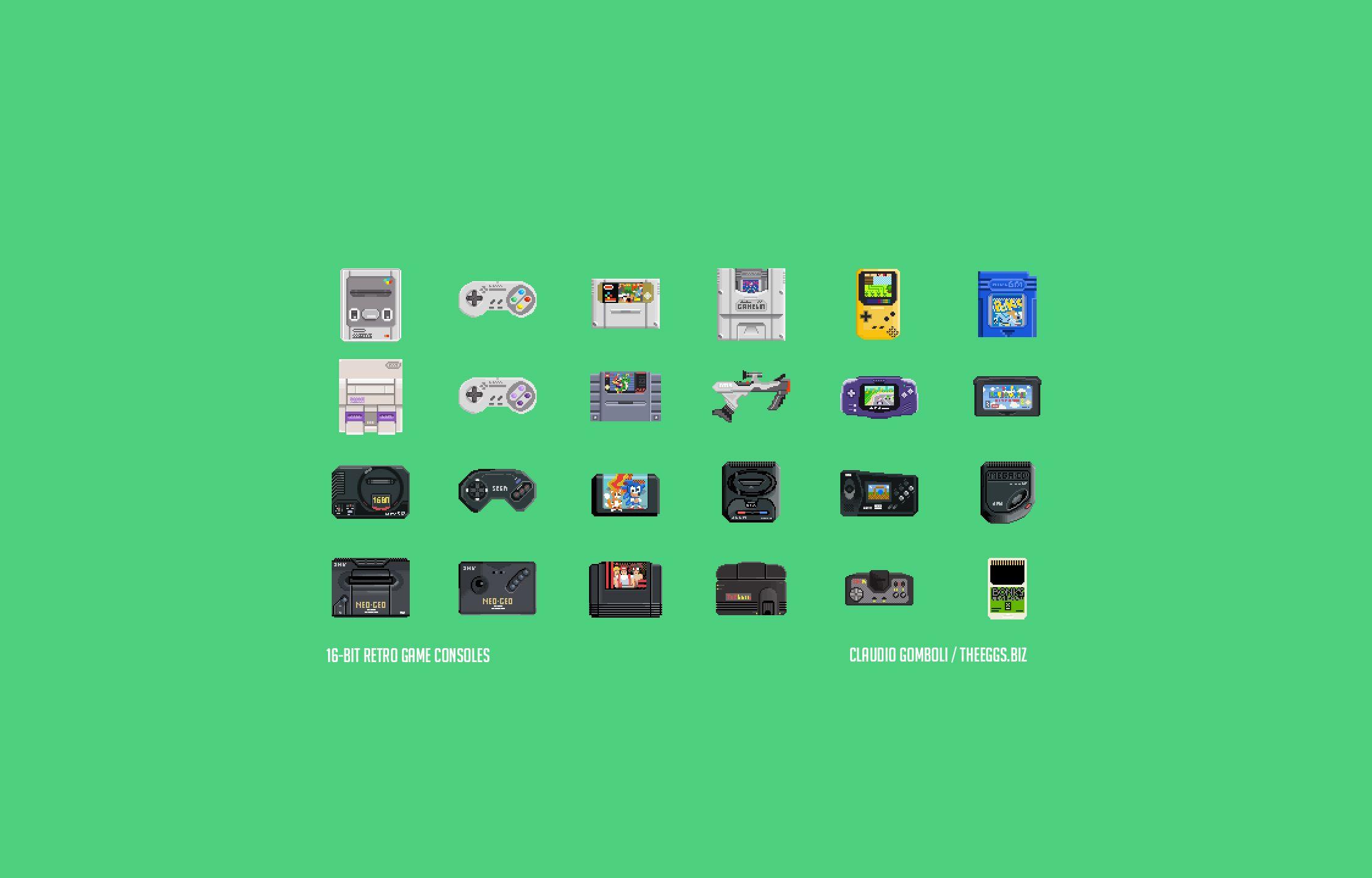 2250x1440 Retro Gaming Consoles Wallpaper