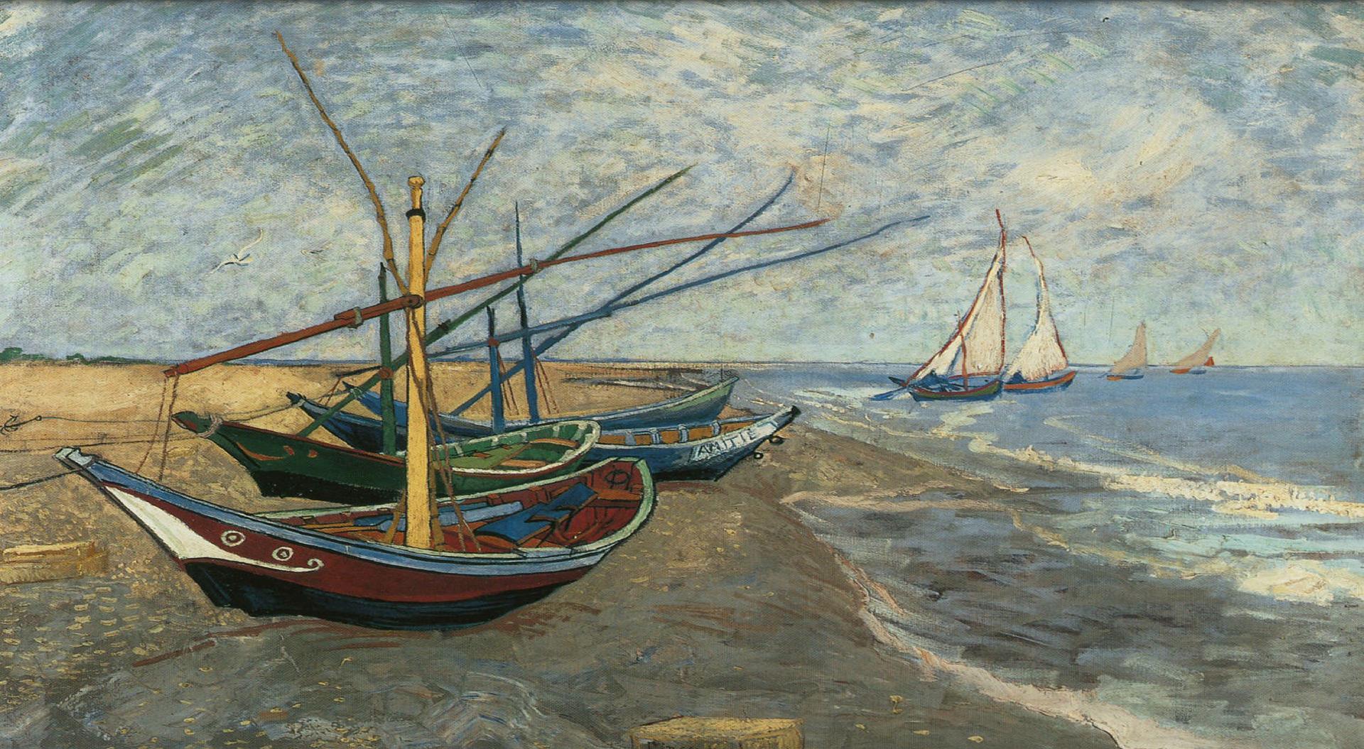 1920x1055 Fishing Boats On The Beach At Saintes Maries
