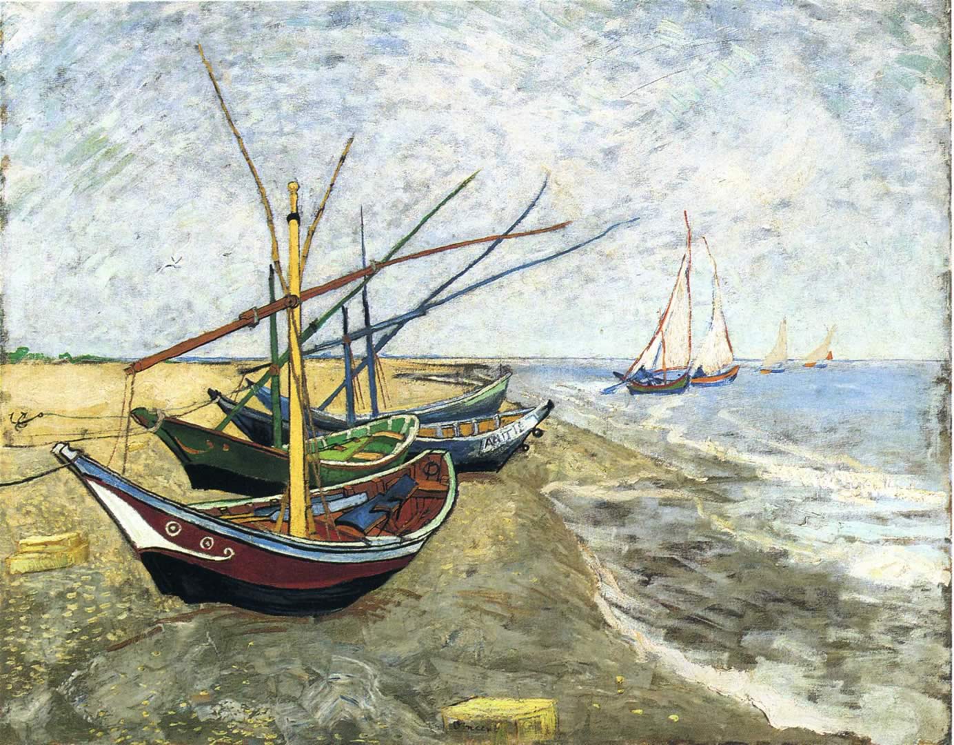 1384x1080 Fishing Boats On The Beach At Les Saintes Maries De La Mer