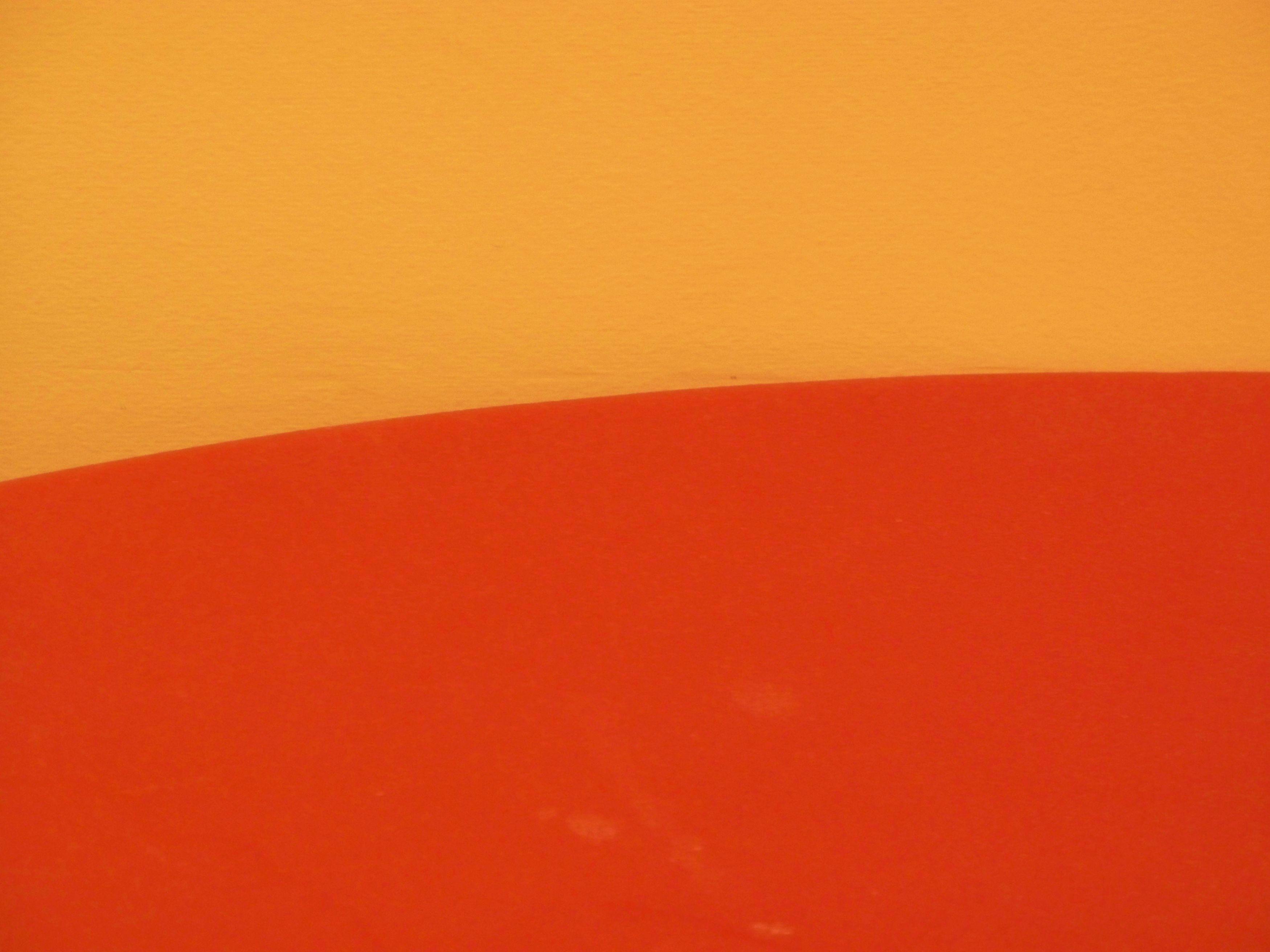 3500x2625 Abstract Bicolor Design With Orange And Yellow Curves HD Wallpaper