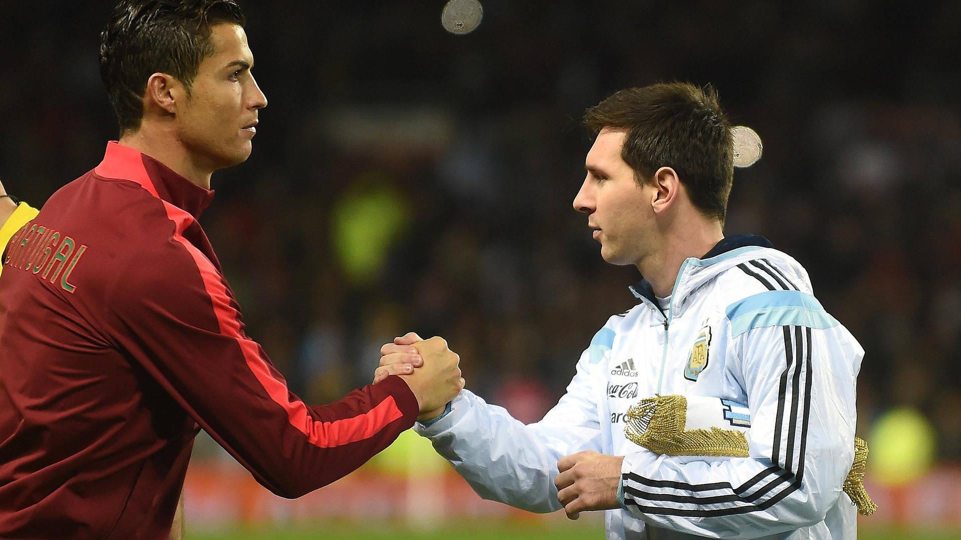 1920x1080 Download Bro Shake Messi And Ronaldo 4k Wallpaper