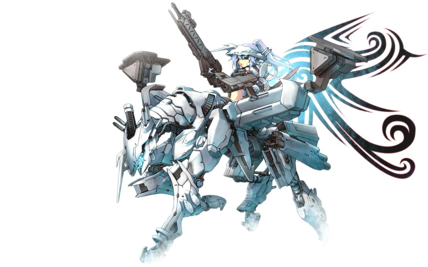 1680x1050 Armored Core HD Wallpaper: Futuristic Robot Gunner in Actionx1050