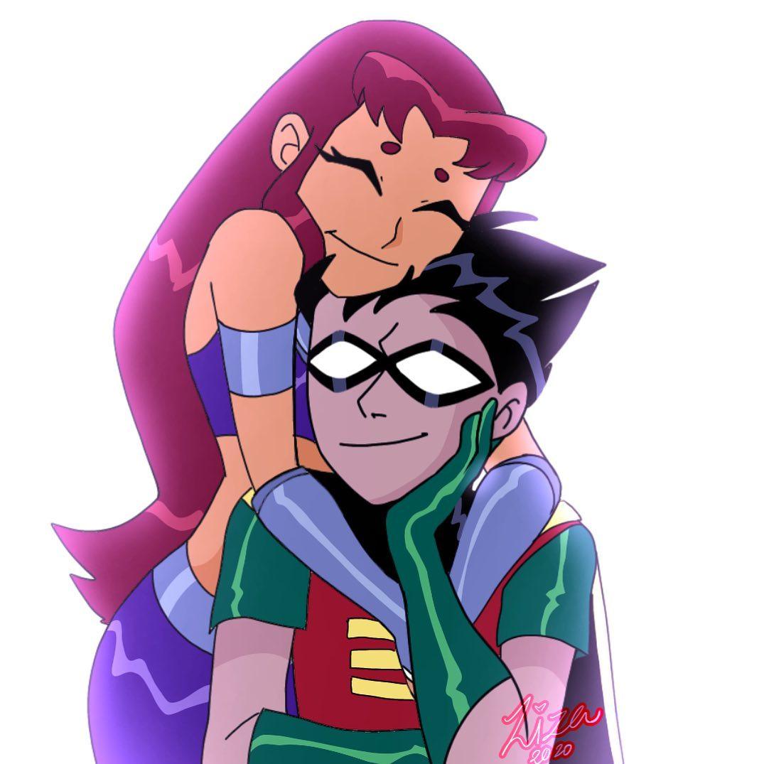 1075x1075 Robin and Starfire