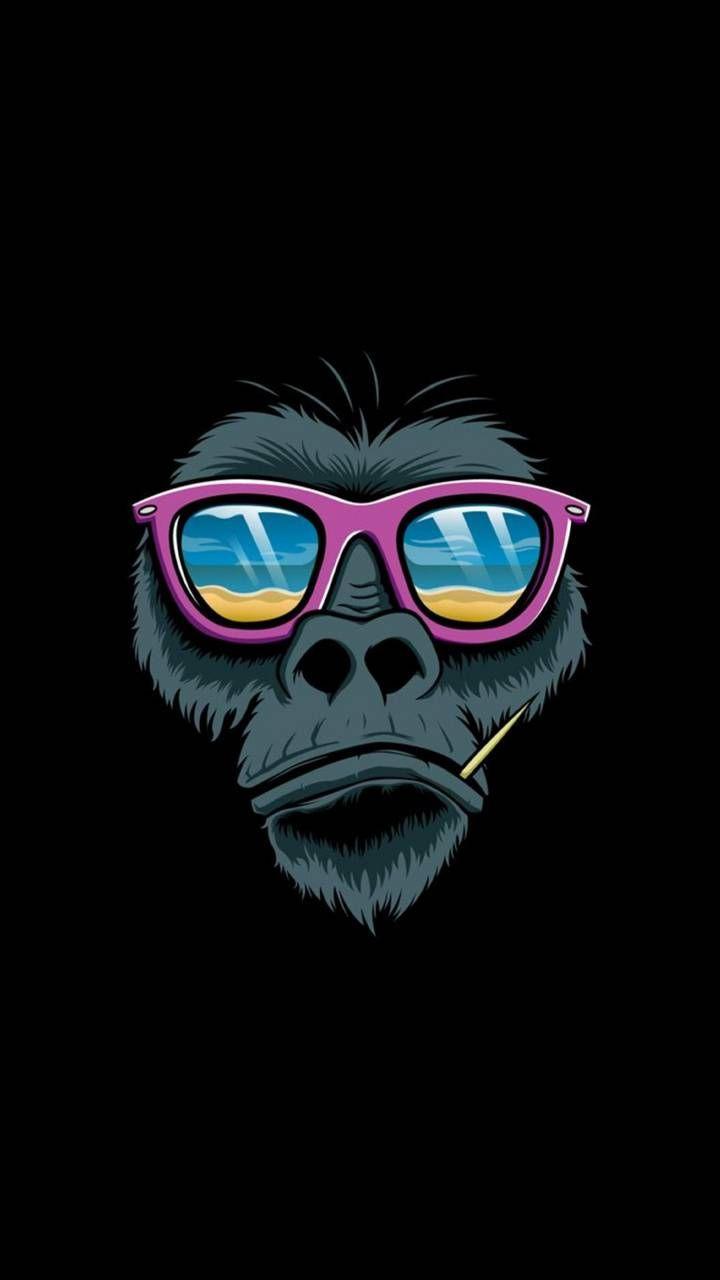 Monkey pop smoking Stock Vector  Adobe Stock