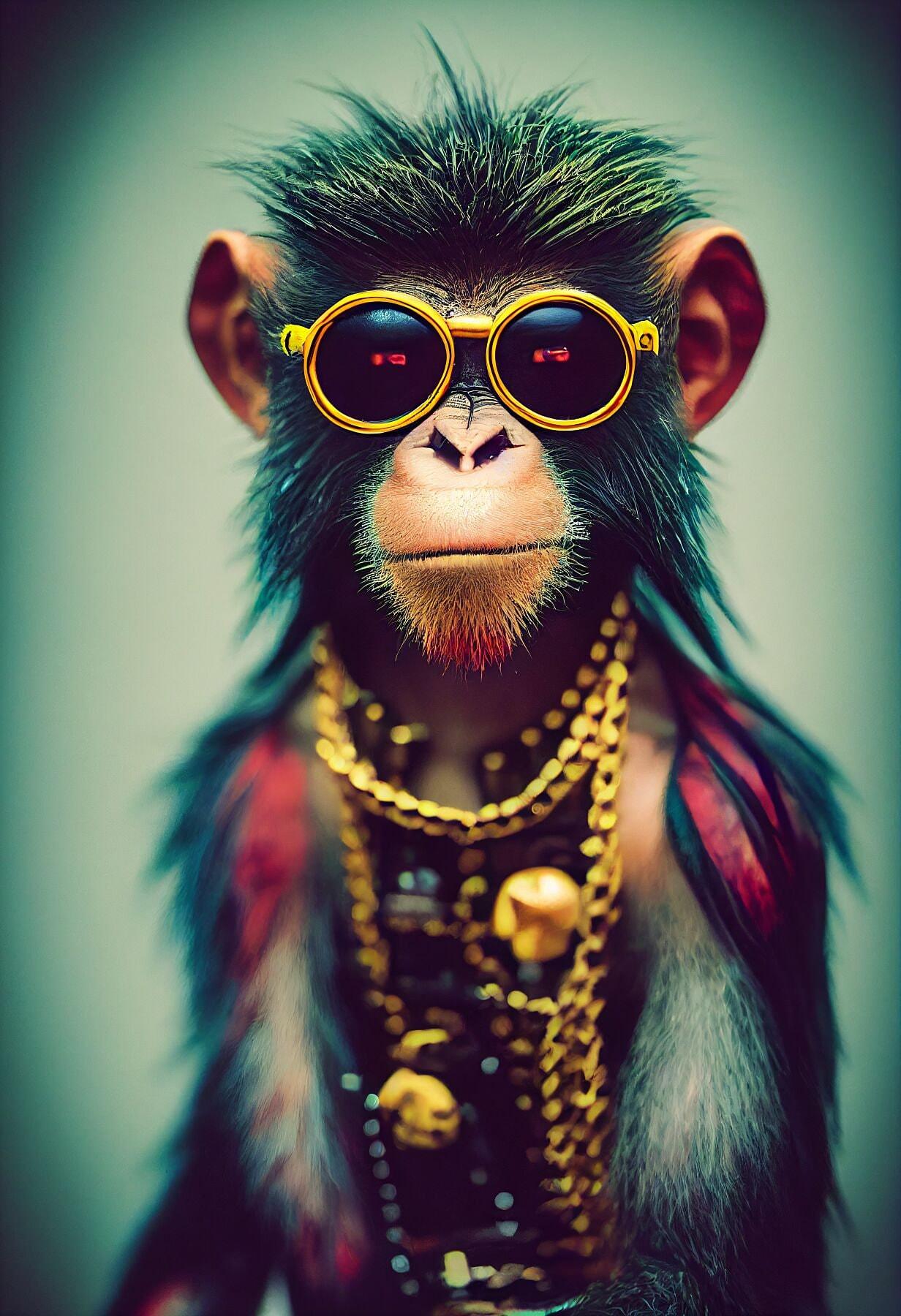 1232x1800 High Quality Fuji Print Cyberpunk Monkey Printed in a