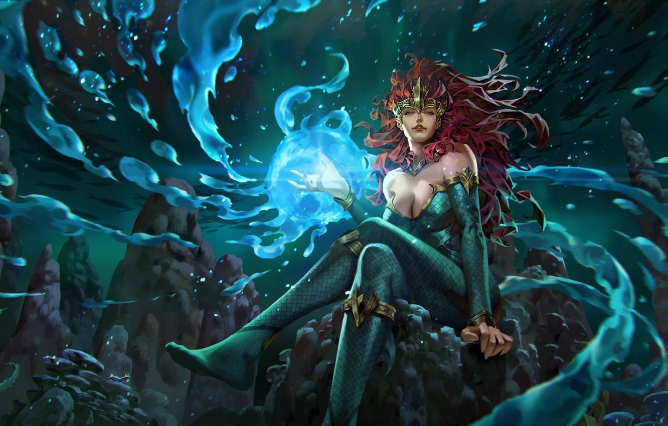1332x850 Wallpaper girl, under water, Legend of the Cryptids image for desktop, section игры