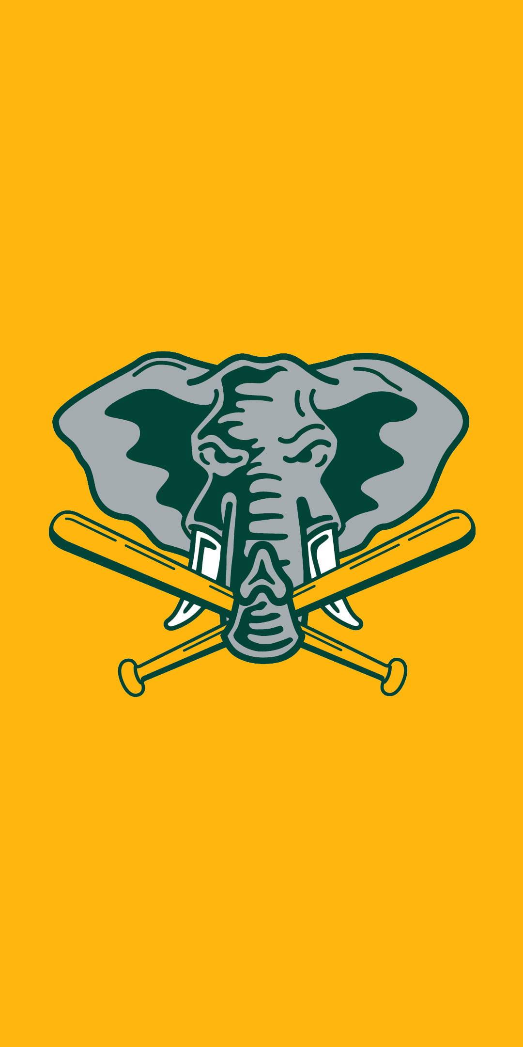 1080x2160 Download Oakland Athletics Angry Elephant Wallpaper