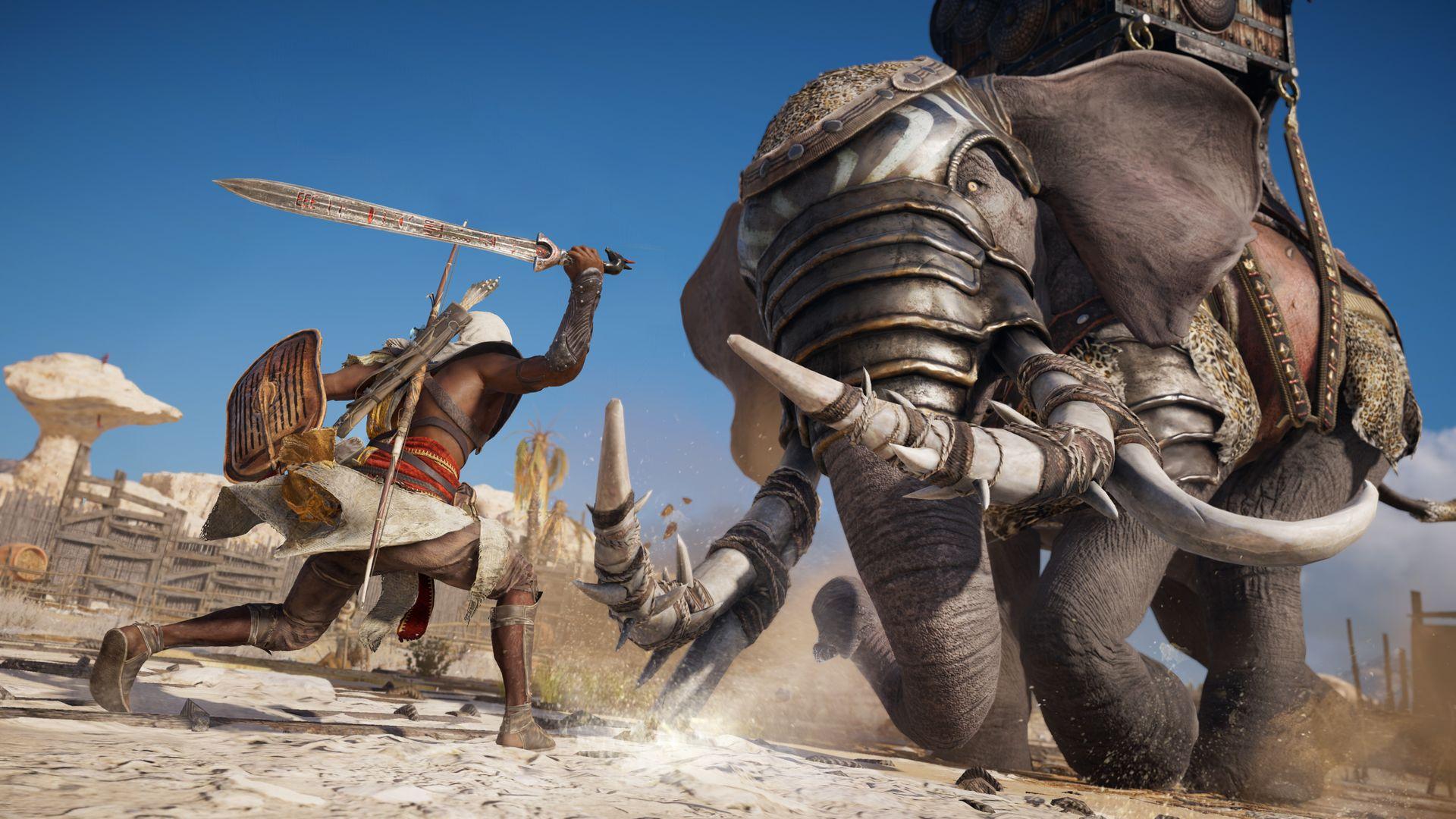 1920x1080 Assassin's Creed Origins' launch trailer features gladiators, makeouts, and angry elephants