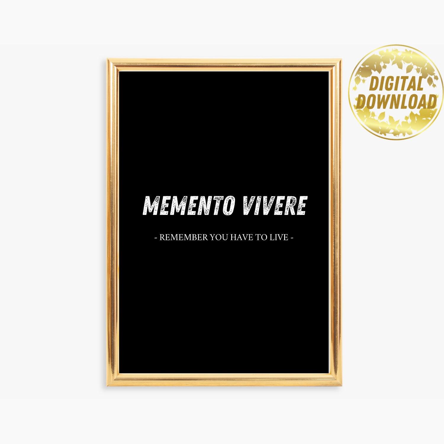 1500x1500 Memento Vivere Remember You Have to Live DIGITAL DOWNLOAD