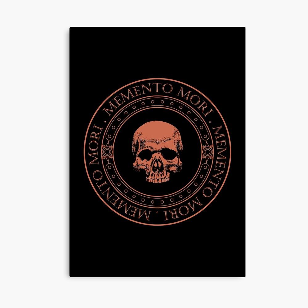 1000x1000 Memento Mori III (Rust) Mori Art Skull Logo Phrase Quotes Canvas Print