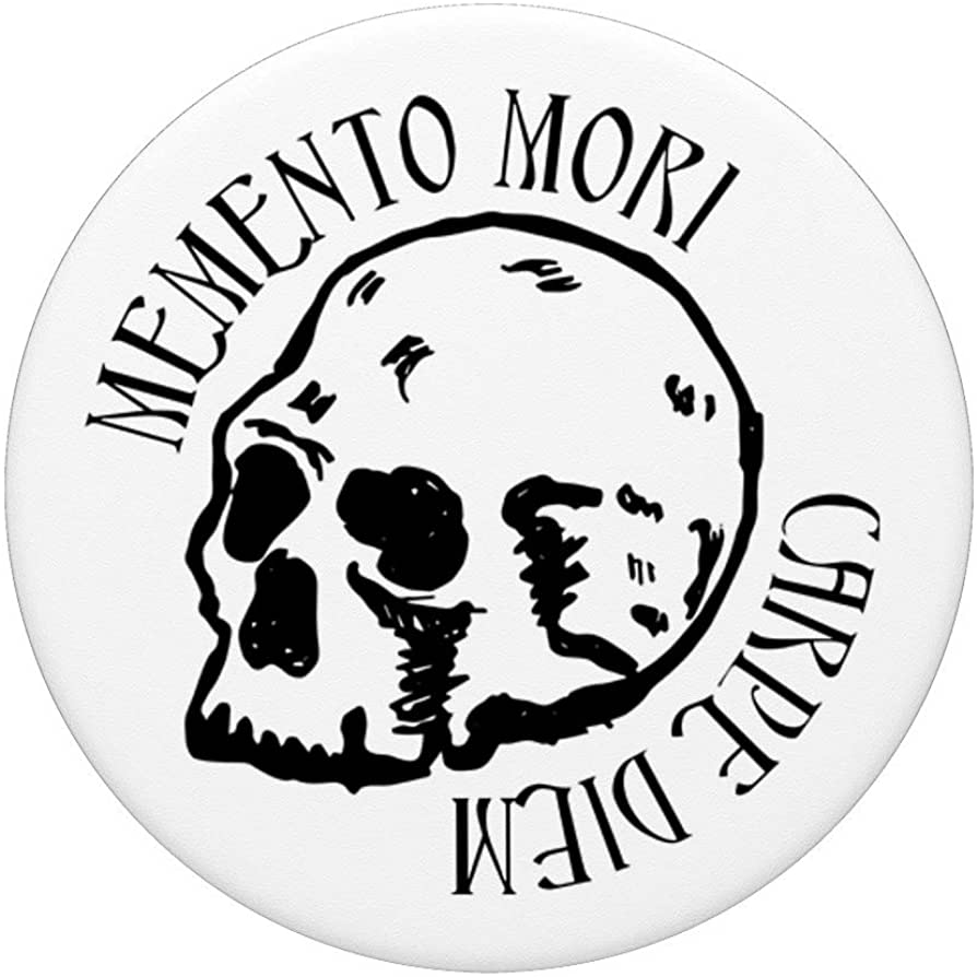 894x894 Memento Mori Carpe Diem Stoic Item Stoicism Skull Death Dead PopSockets Swappable PopGrip : Cell Phones & Accessories