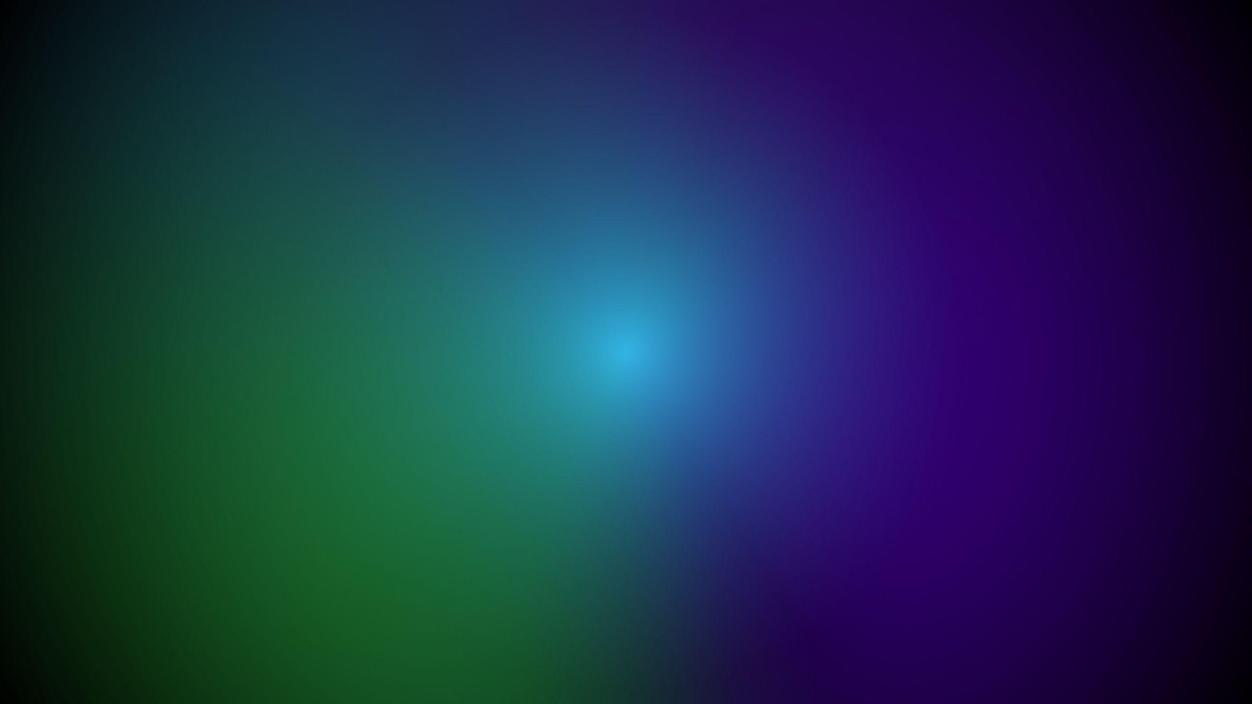 2560x1440 Green & Blue Radial Gradient desktop PC and Mac wallpaper