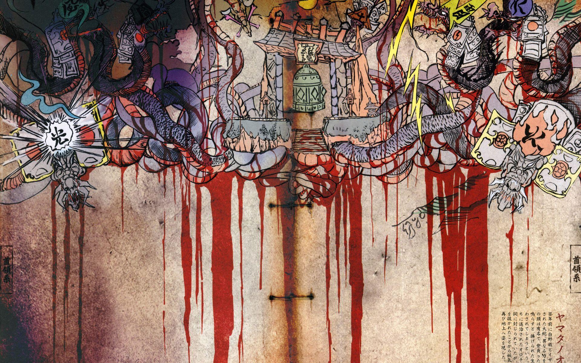 1920x1200 paintings, Okami, japanese wallpaper