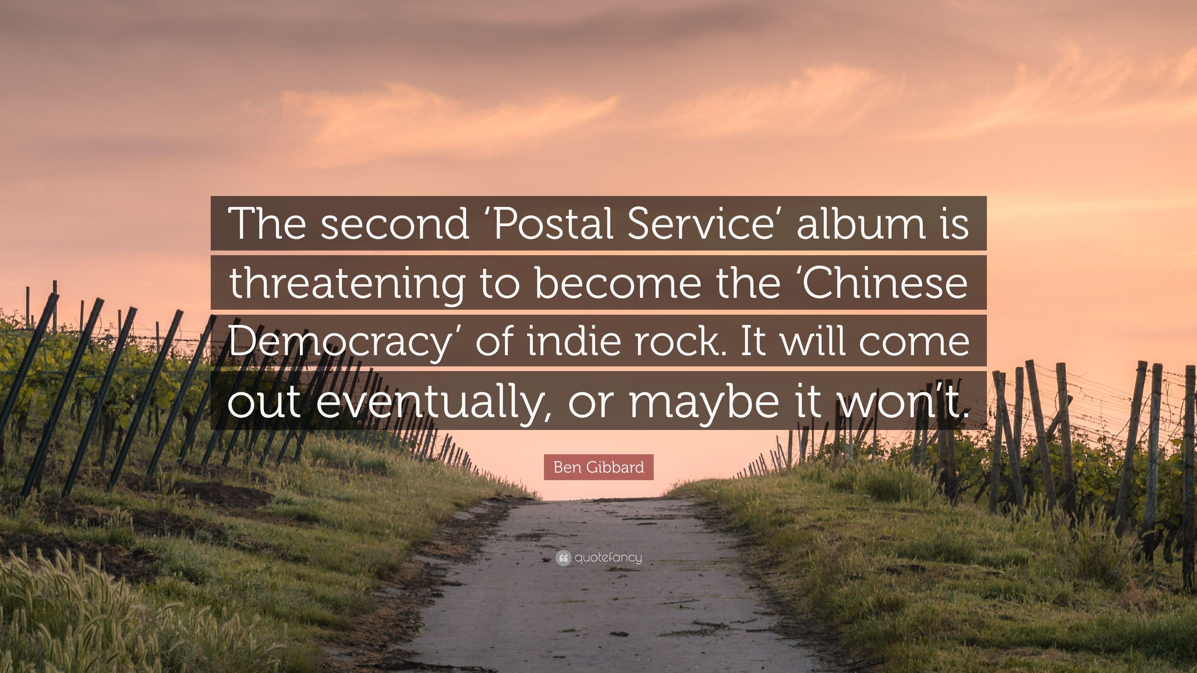 3840x2160 Ben Gibbard Quote: “The second 'Postal Service' album is threatening