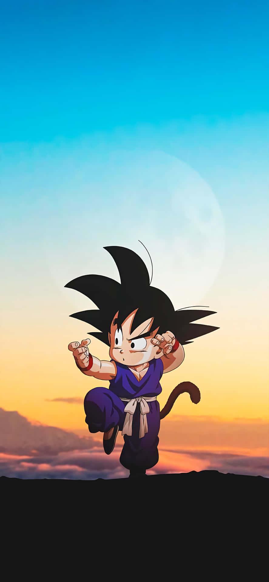 887x1920 Download Kid Goku Wallpaper