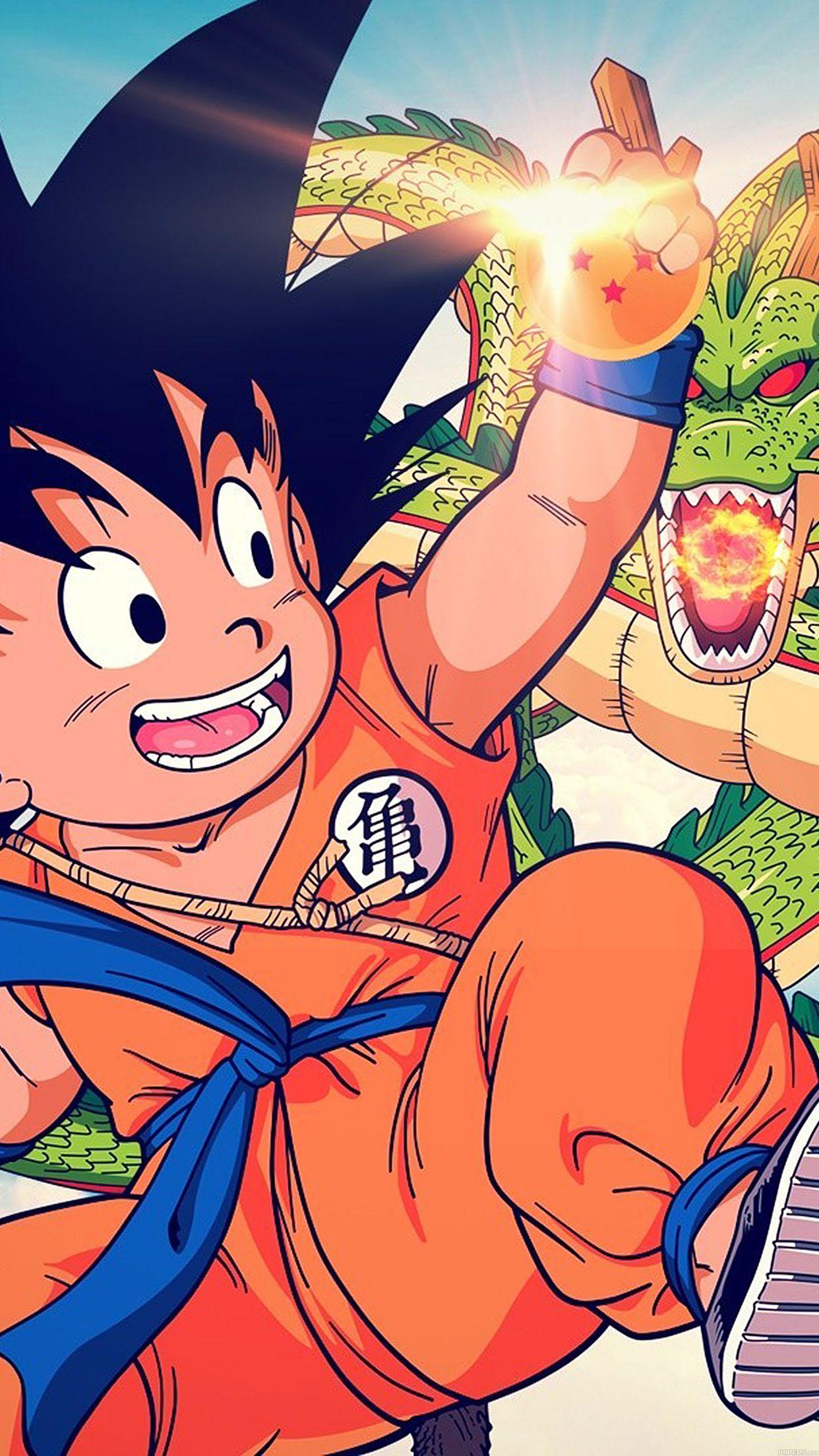1242x2208 wallpaper goku kid dragonball illust