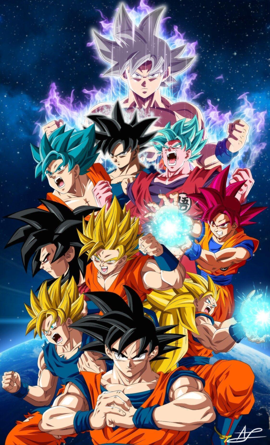 1124x1855 Son Goku Wallpaper
