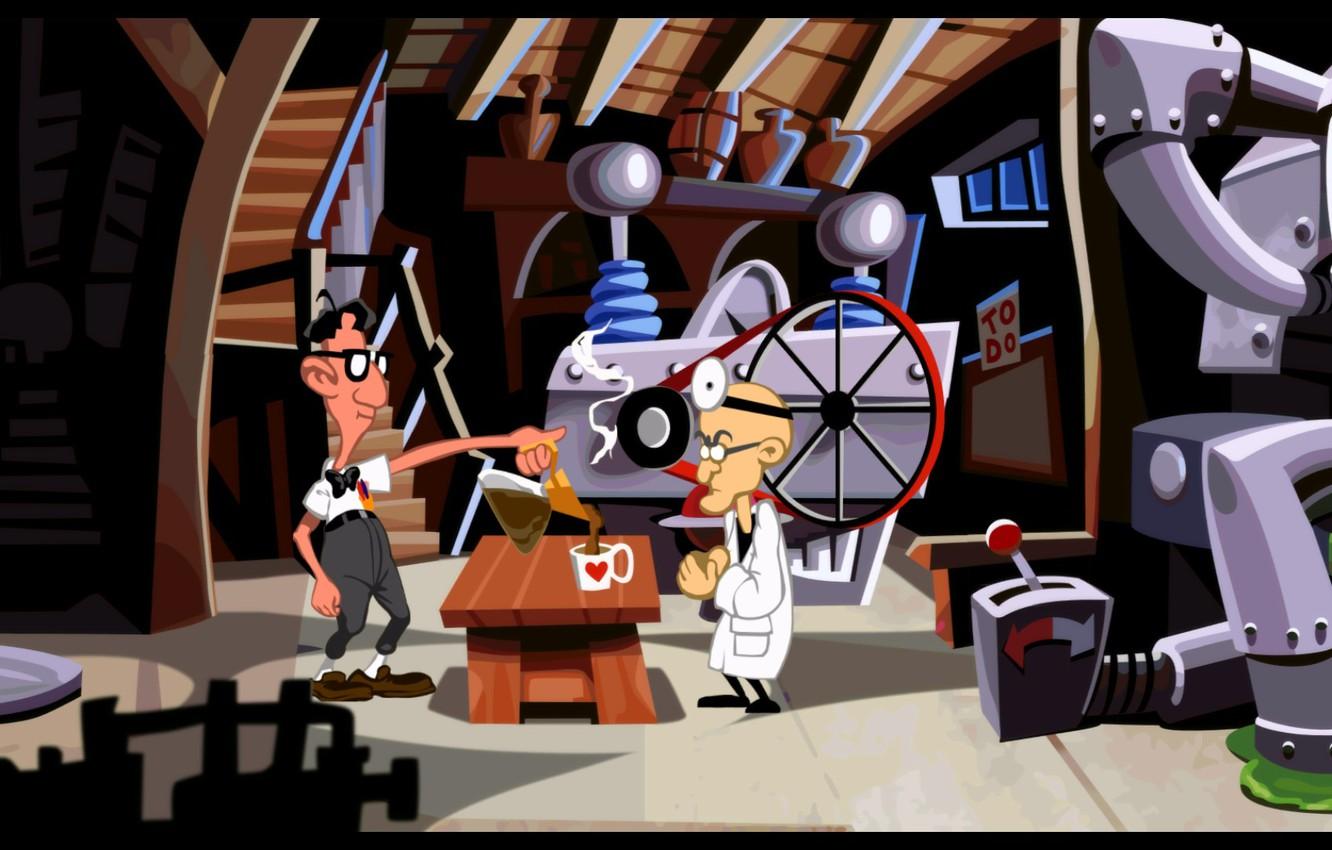 1332x850 Wallpaper lab, remastered, Day of the Tentacle, decaffeinated coffee image for desktop, section игры