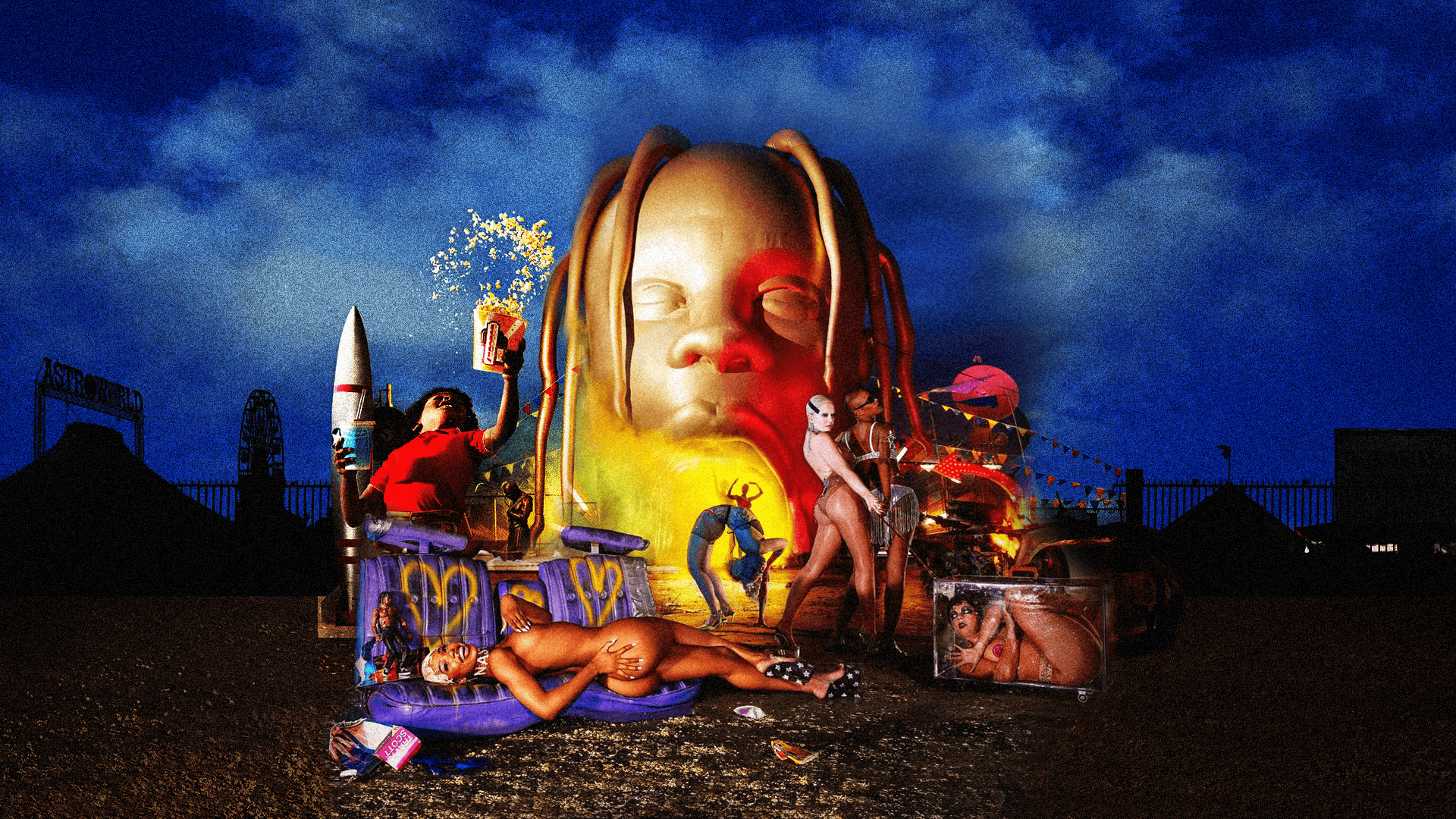 1920x1080 astroworld hình nền (phiên bản ban đêm): travisscott