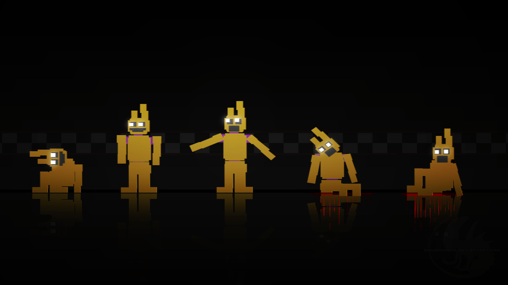1920x1080 city, cityscape, night, reflection, skyline, yellow, evening, death, dusk, FNAF purple man, sprintrap, light, shape, darkness, computer Gallery HD Wallpaper