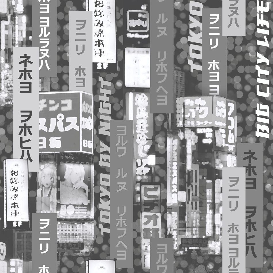 950x950 Modern Wallpaper Tokyo black and white Muriva