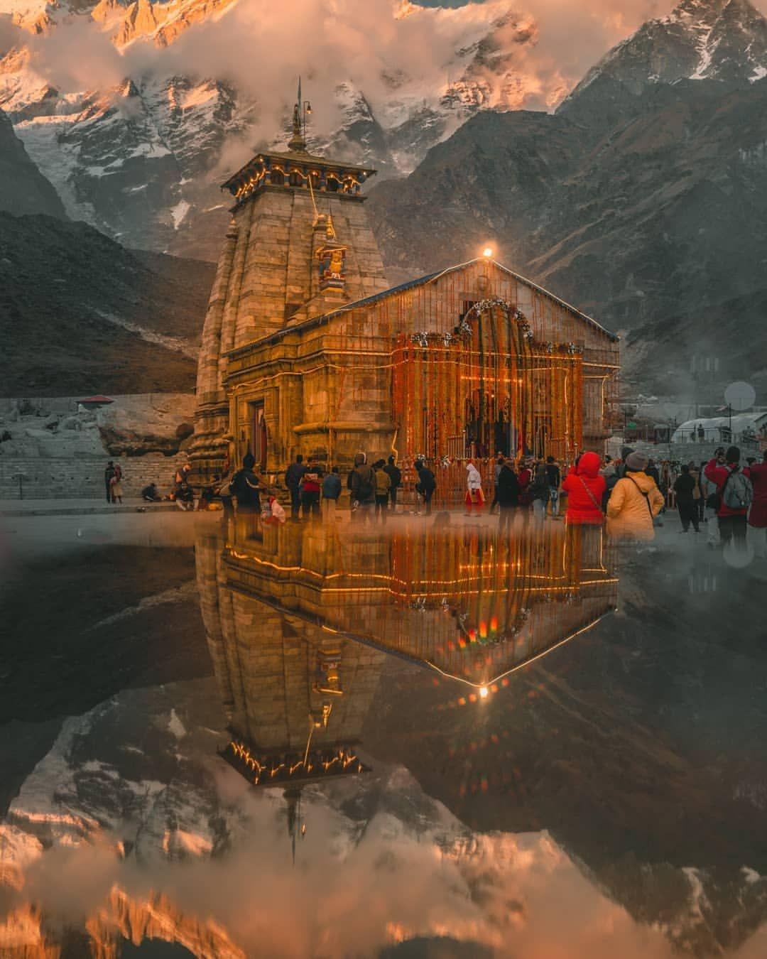 1080x1350 Kedarnath Temple Sunset Look Wallpaper Download