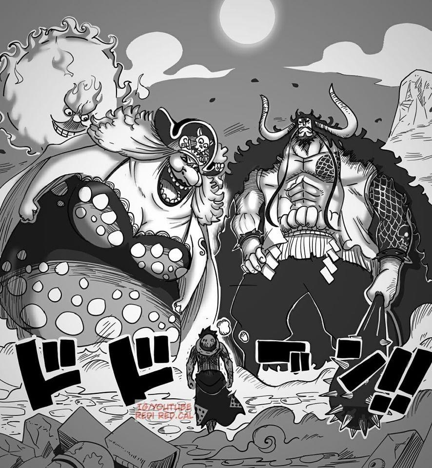 886x960 Big Mom and Kaido VS Luffy By Redi Red. Cal. One piece chapter, One piece big mom, Luffy