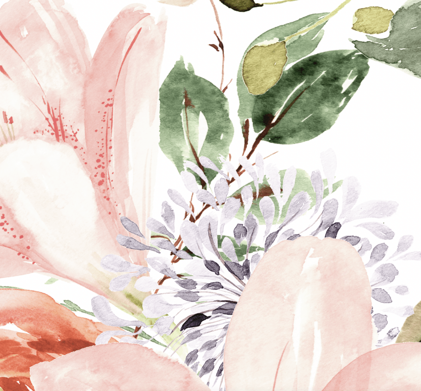 1400x1303 Spring in Blush Wallpaper Mural