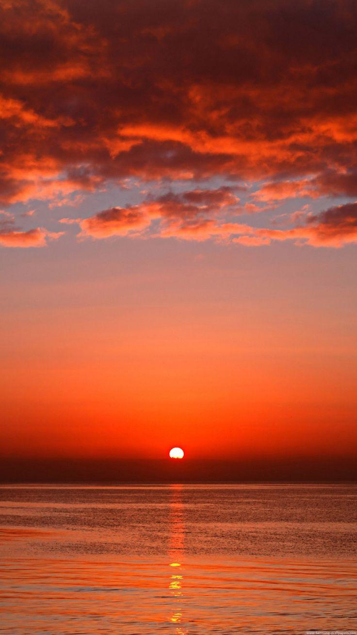 736x1308 Orange #Red Sunset to see more #sunset #wallpaper - Sunset wallpaper, Sunrise photography, Amazing sunsets