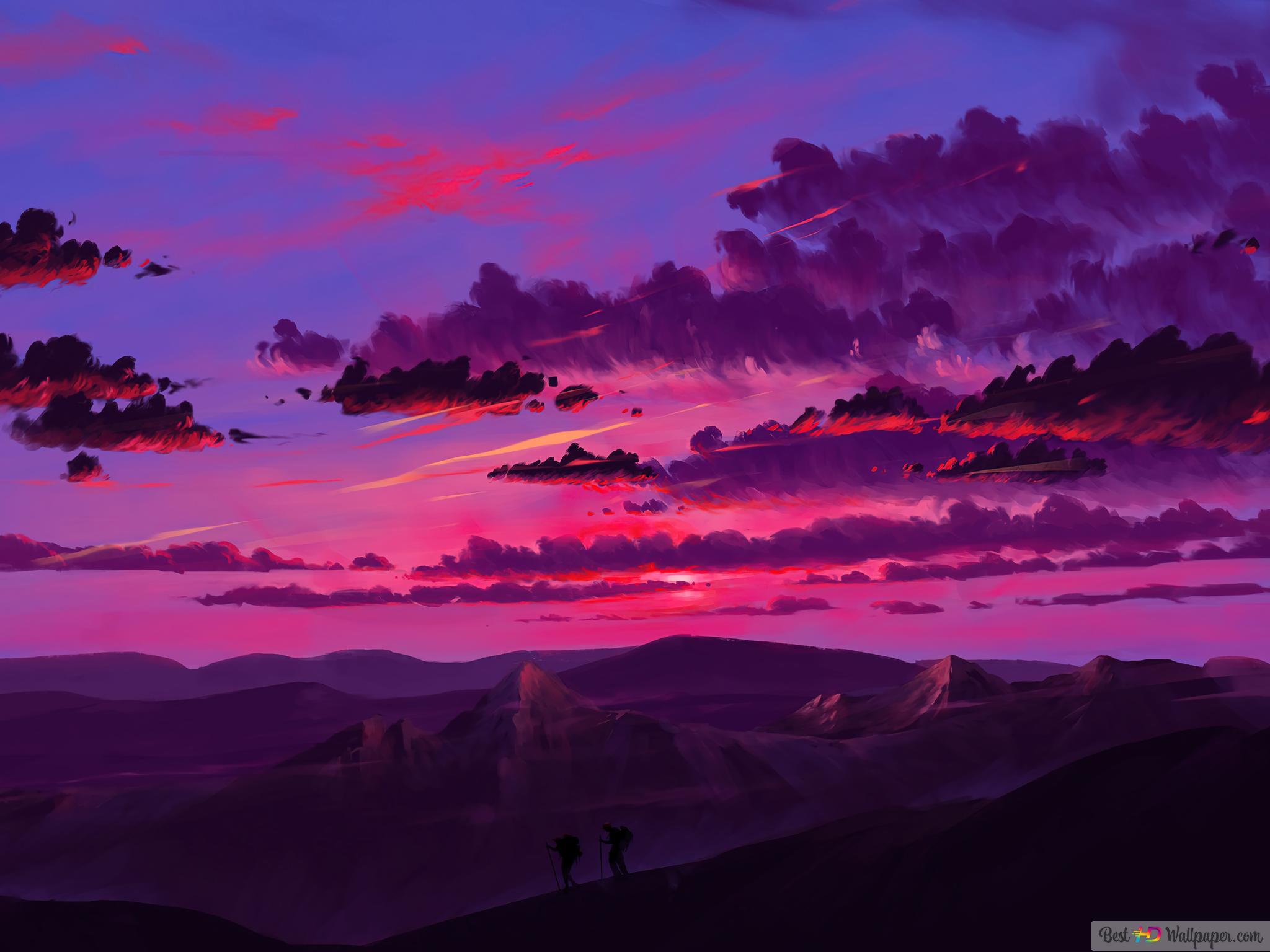 2048x1536 Morgendämmerung Sonnenaufgang 4K Hintergrundbild herunterladen