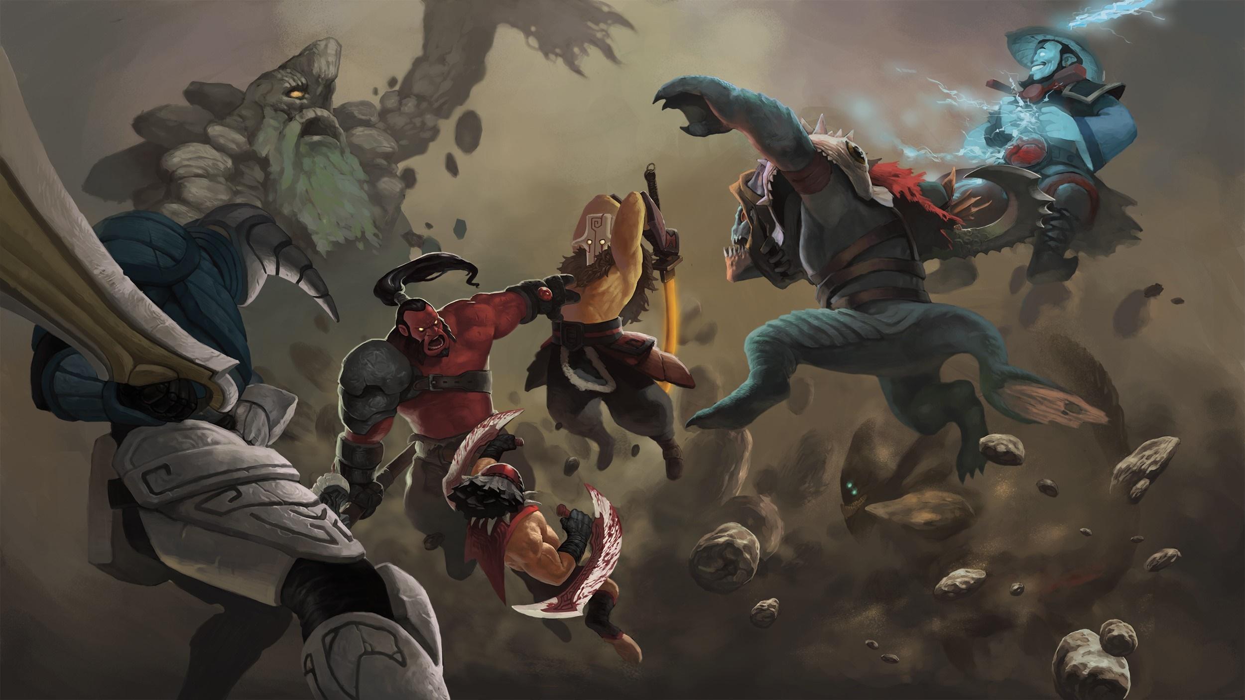 2500x1406 mask, sword, Axe, Dota Dota, samurai, Steam software, Defense of the Ancients, Juggernaut, screenshot Gallery HD Wallpaper