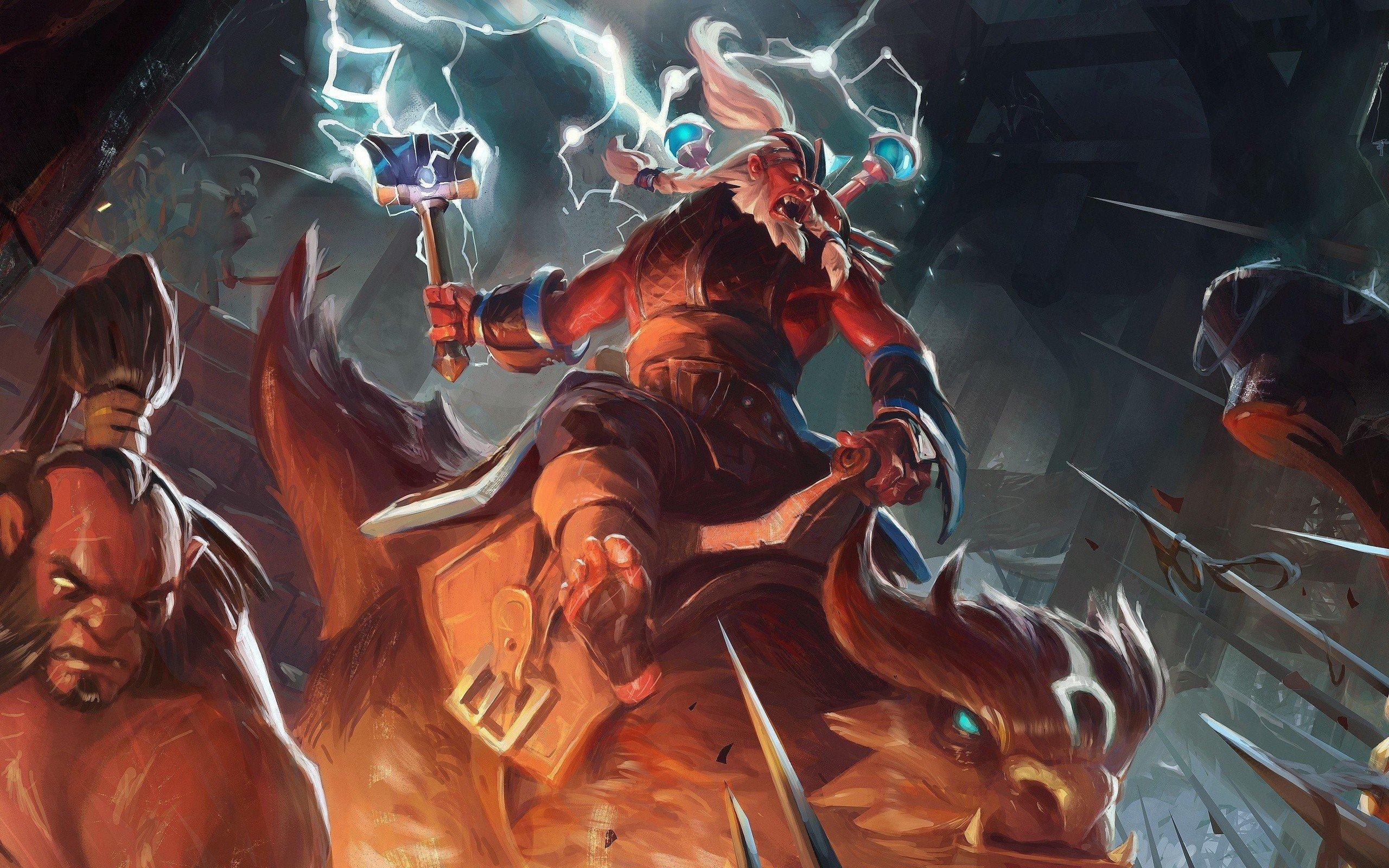 2560x1600 fantasy, Art, Dota, Disruptor, Axe Wallpaper HD / Desktop and Mobile Background