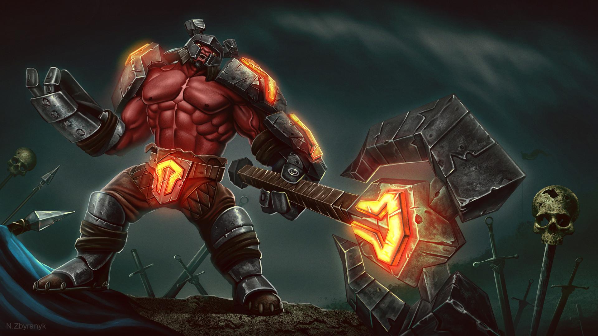 1920x1080 Axe Dota2 illustration and game Ui