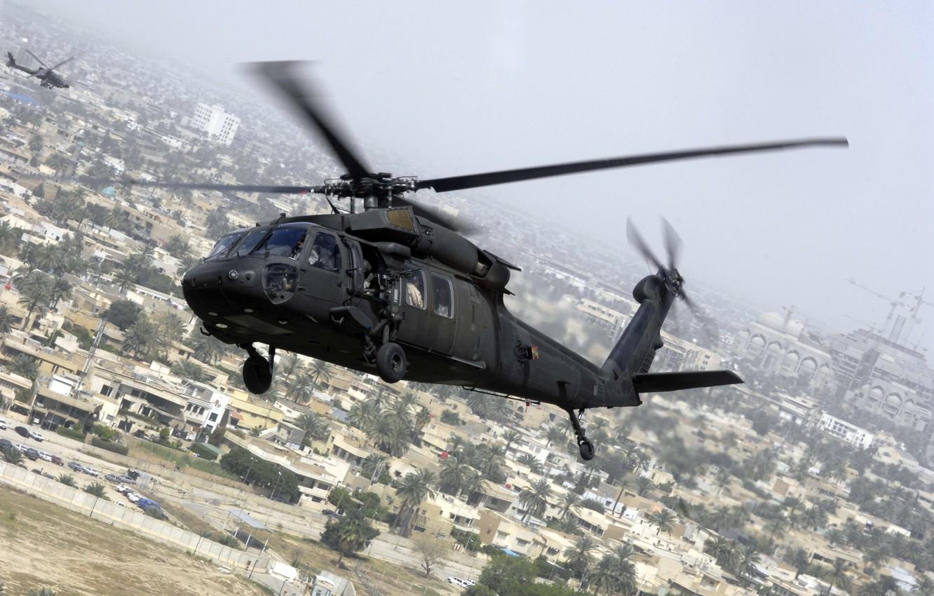 1332x850 Wallpaper flight, the city, Sikorsky, UH- Black Hawk, black hawk image for desktop, section авиация