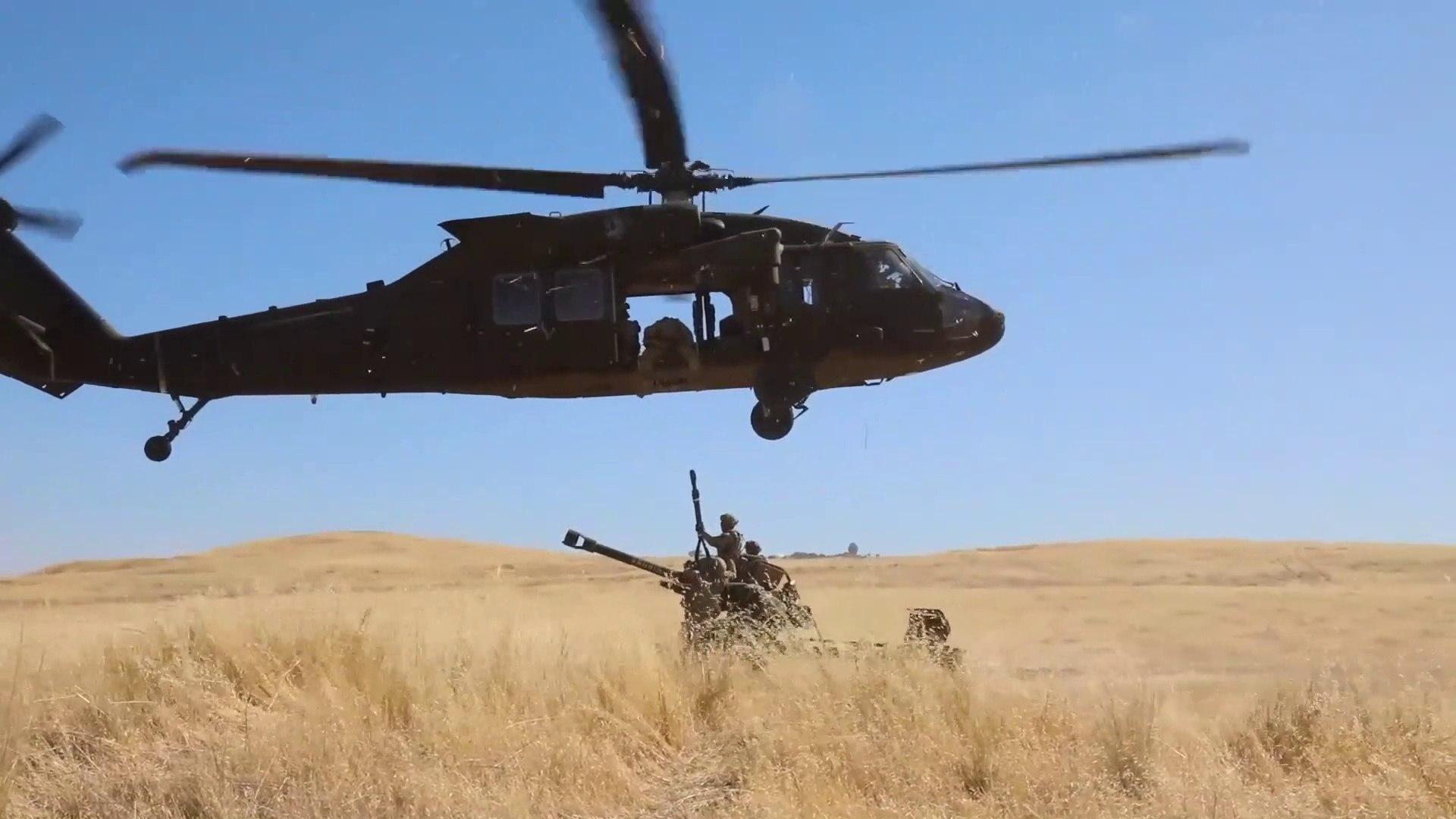 1920x1080 US Military News • U.S. Army UH 60 Black Hawk Helicopter Sling Load Training • Cal USA Jun 15 2021