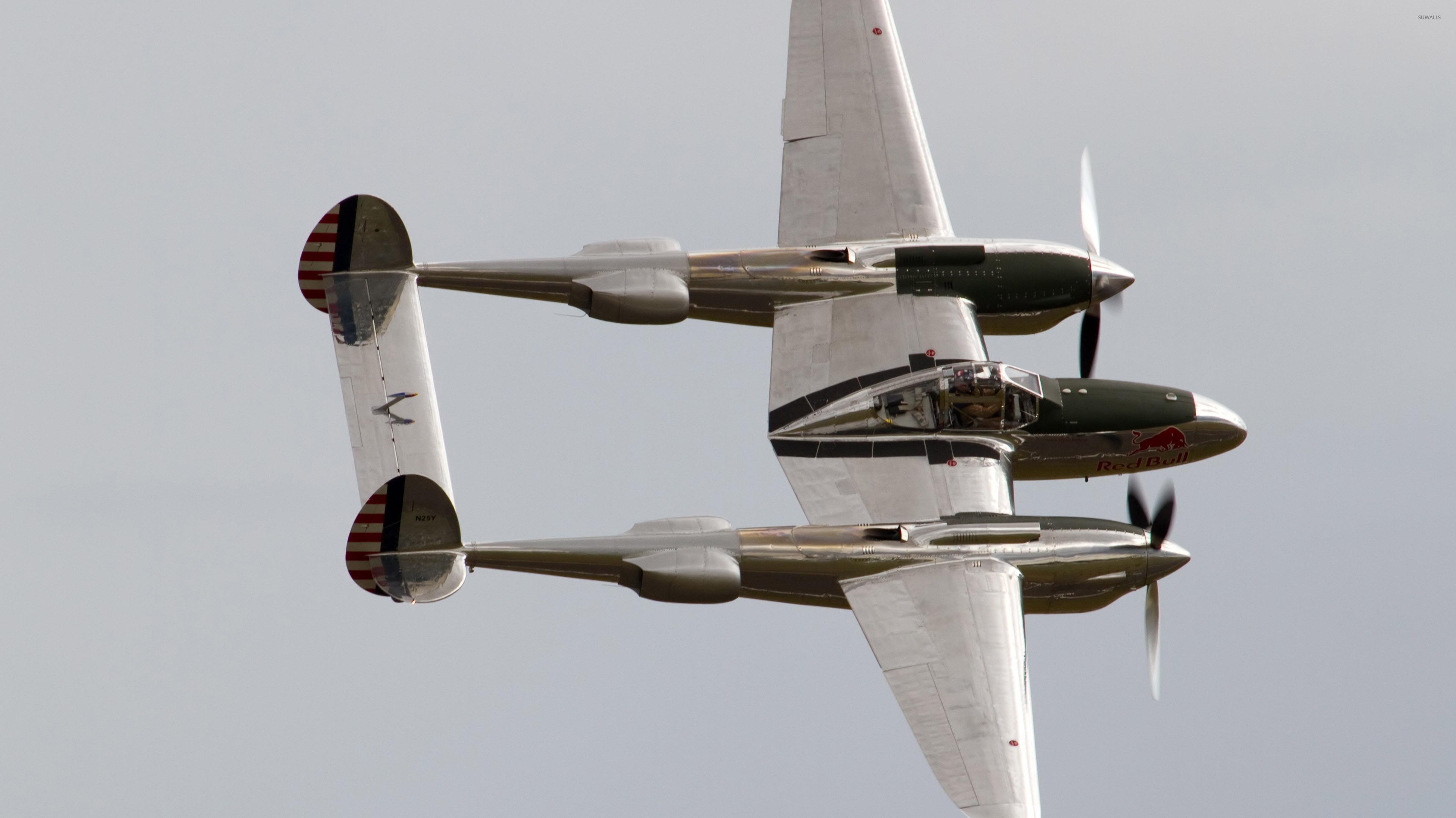 3840x2160 Top View Of A Lockheed P 38 Lightning Wallpaper Wallpaper