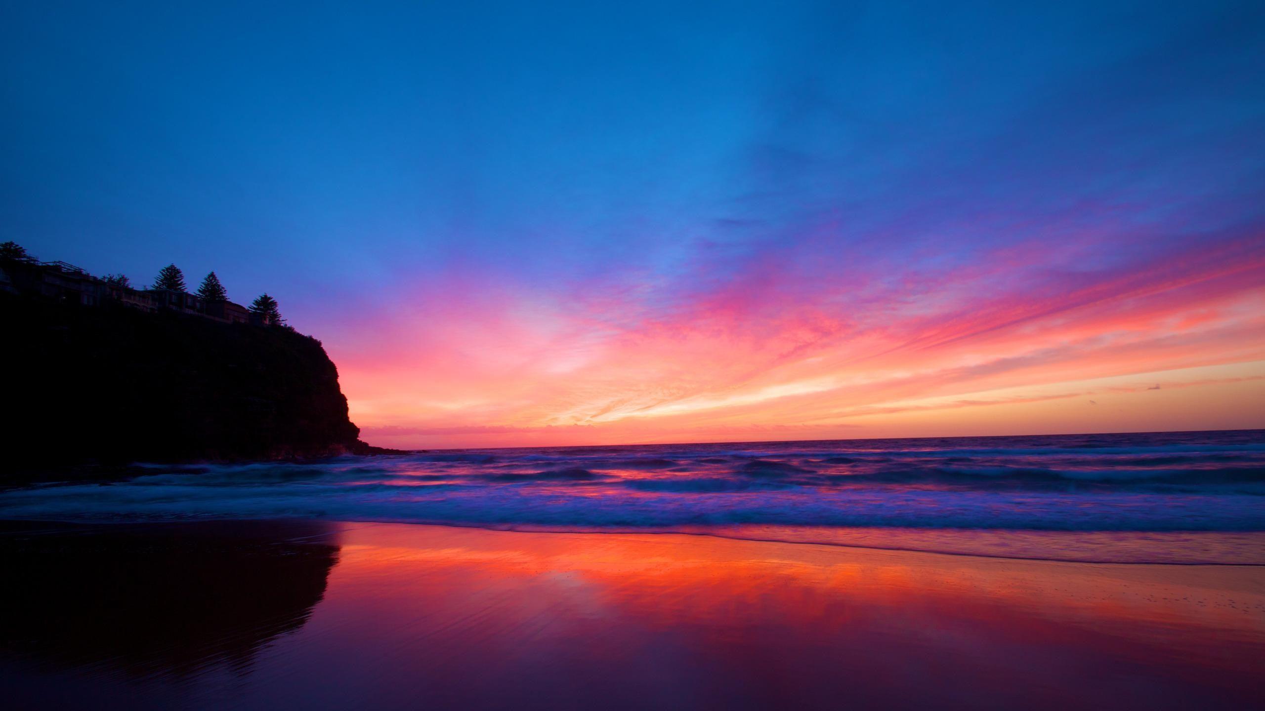 Memorable Sunset Beach MacBook Air Wallpaper Download  AllMacWallpaper