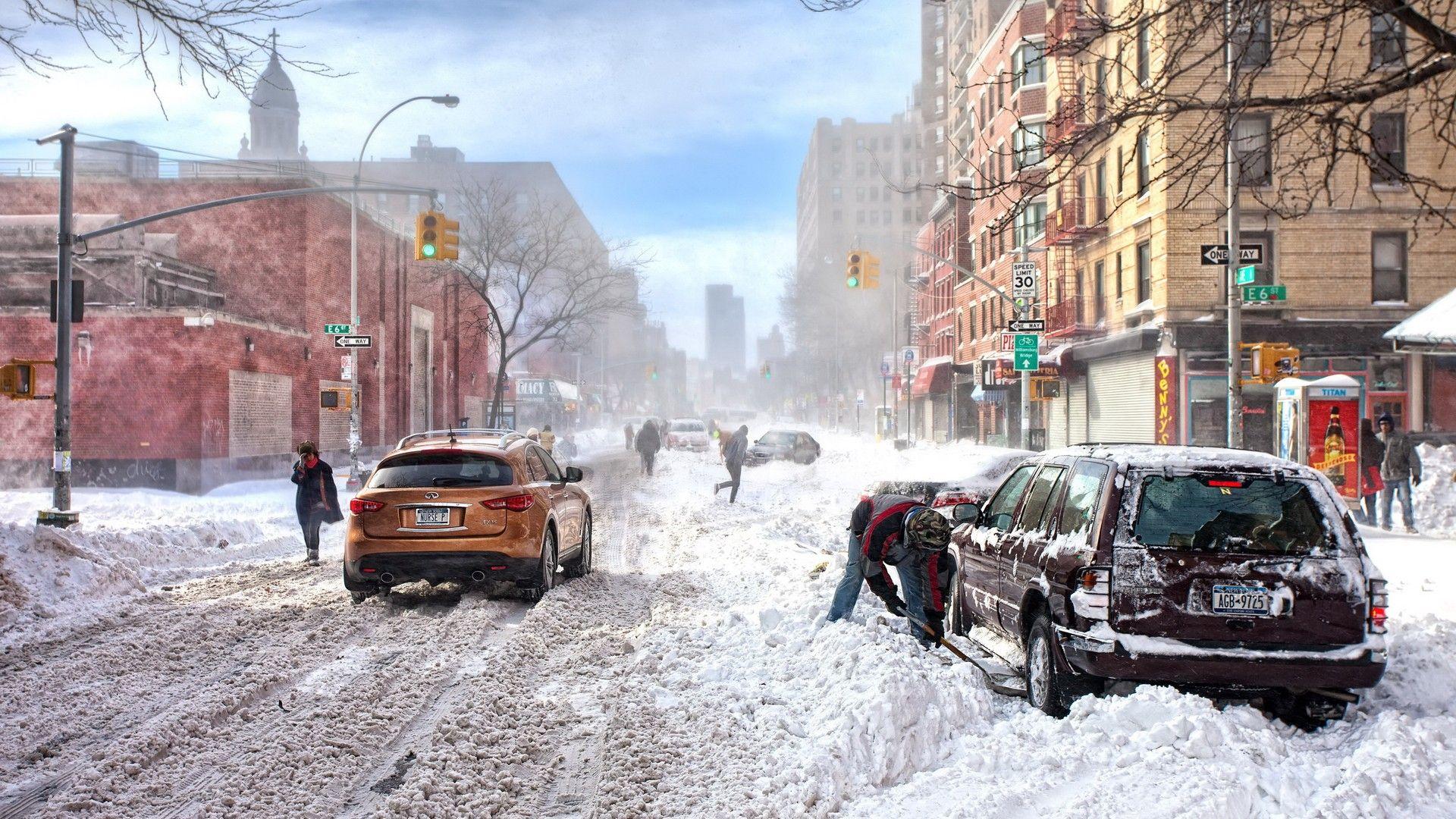 1920x1080 landscapes, winter, snow, cityscapes, architecture, New York City