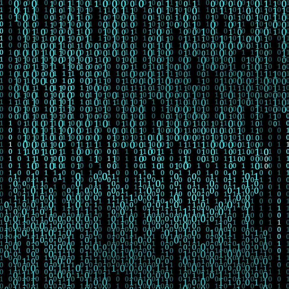 980x980 Binary code zero one matrix black background. banner, pattern, wallpaper. Matrix. Vector illustration