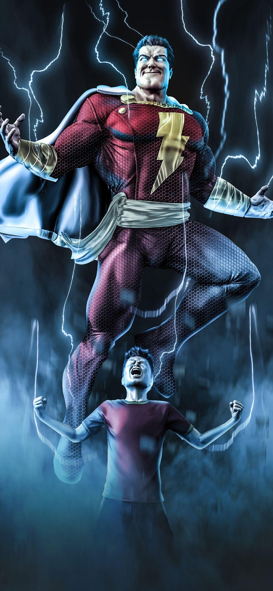 1125x2436 DC Shazam 4K Desktop Wallpaper