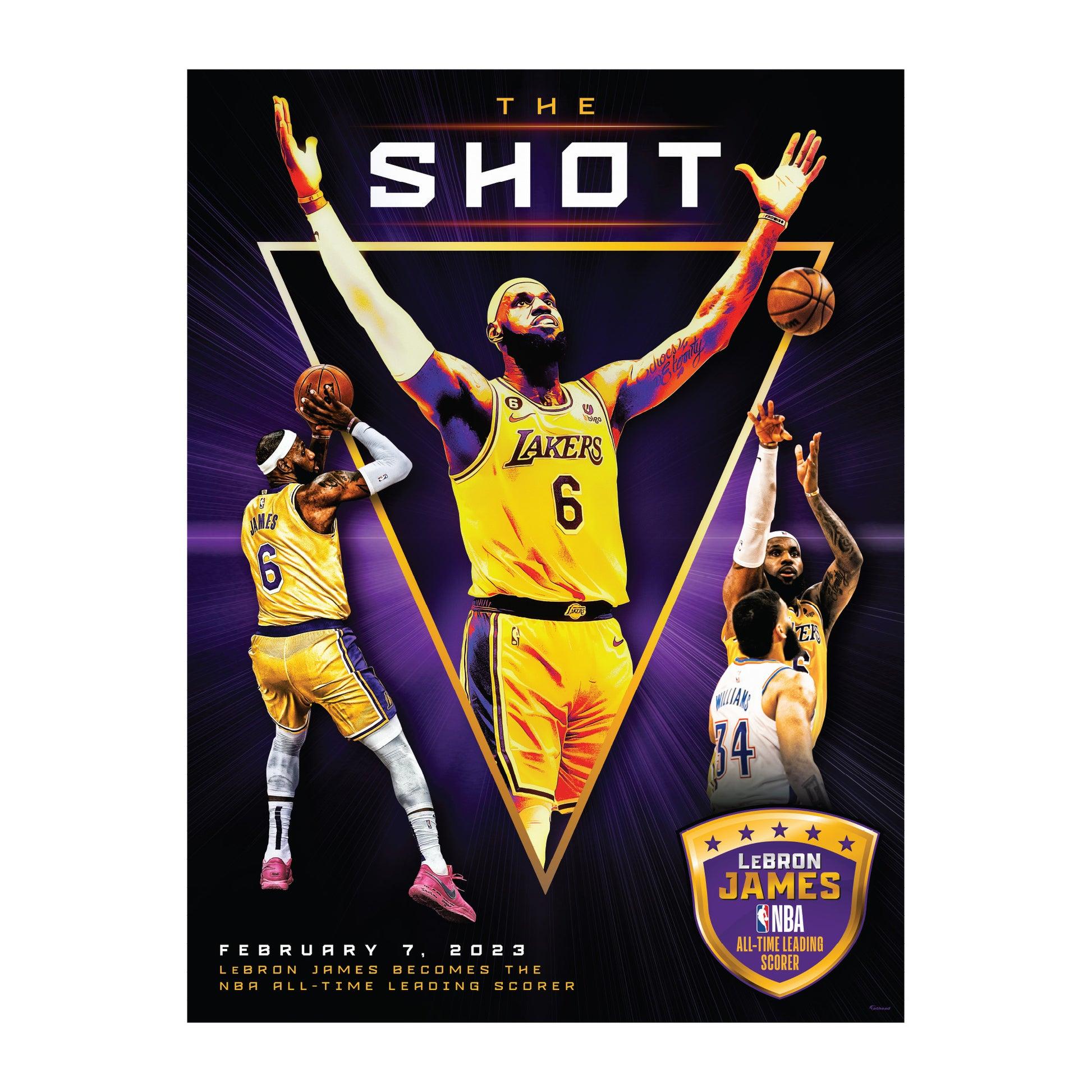 1946x1946 Los Angeles Lakers: LeBron James 2023 All Time Scoring Leader Shot Pos